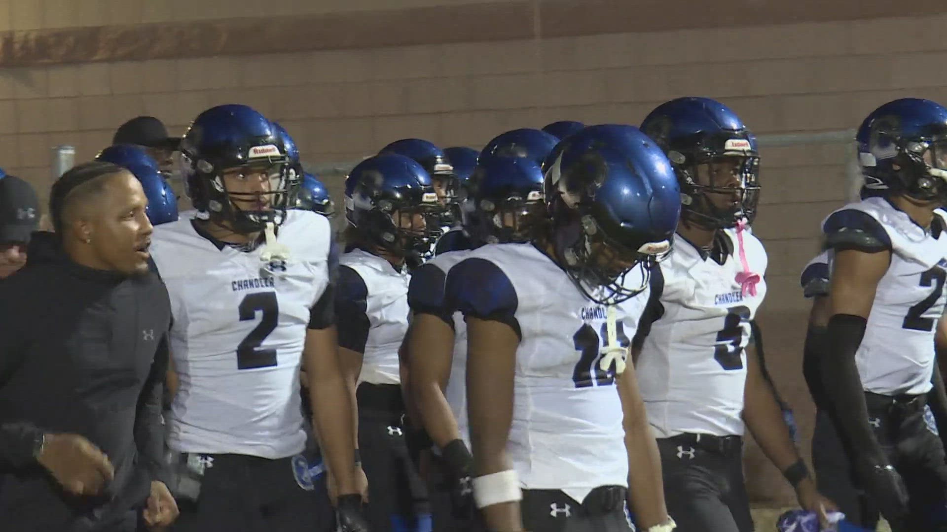 In a battle of 6A Premier region teams, Open Division #5 Chandler beat 6A #12 Perry, 45-7