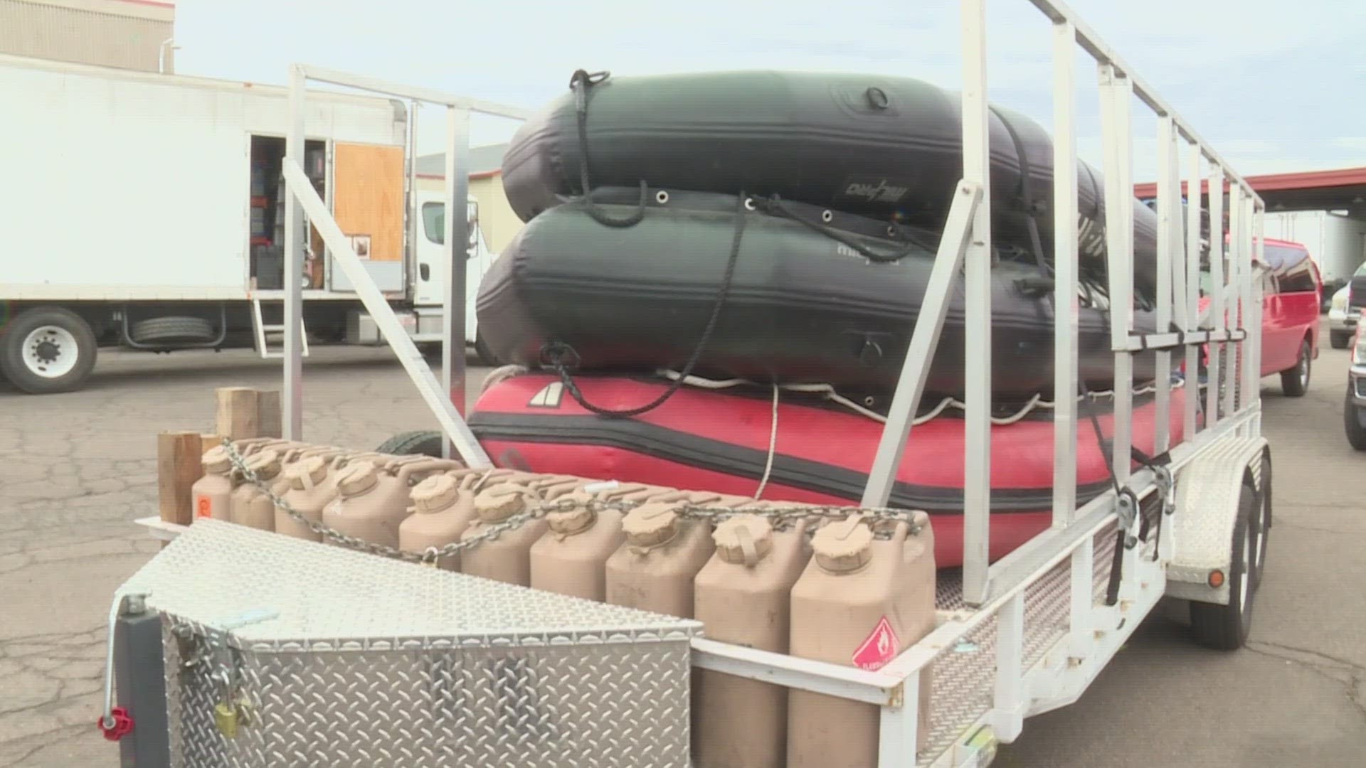 The Phoenix Fire Department is sending 16 people trained in water rescues to assist agencies in the Yuma area hit by Hilary's rainfall.