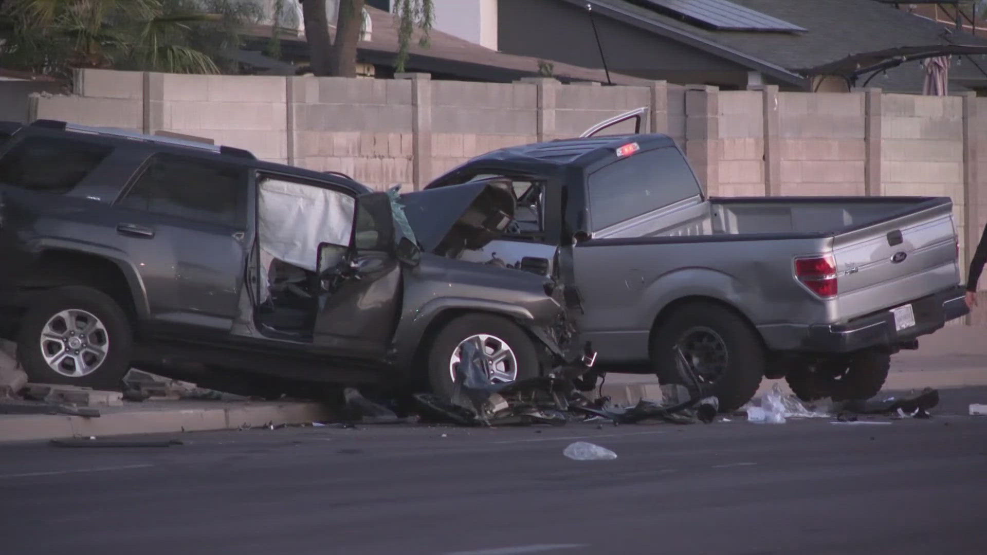Four cars were involved in the crash. 