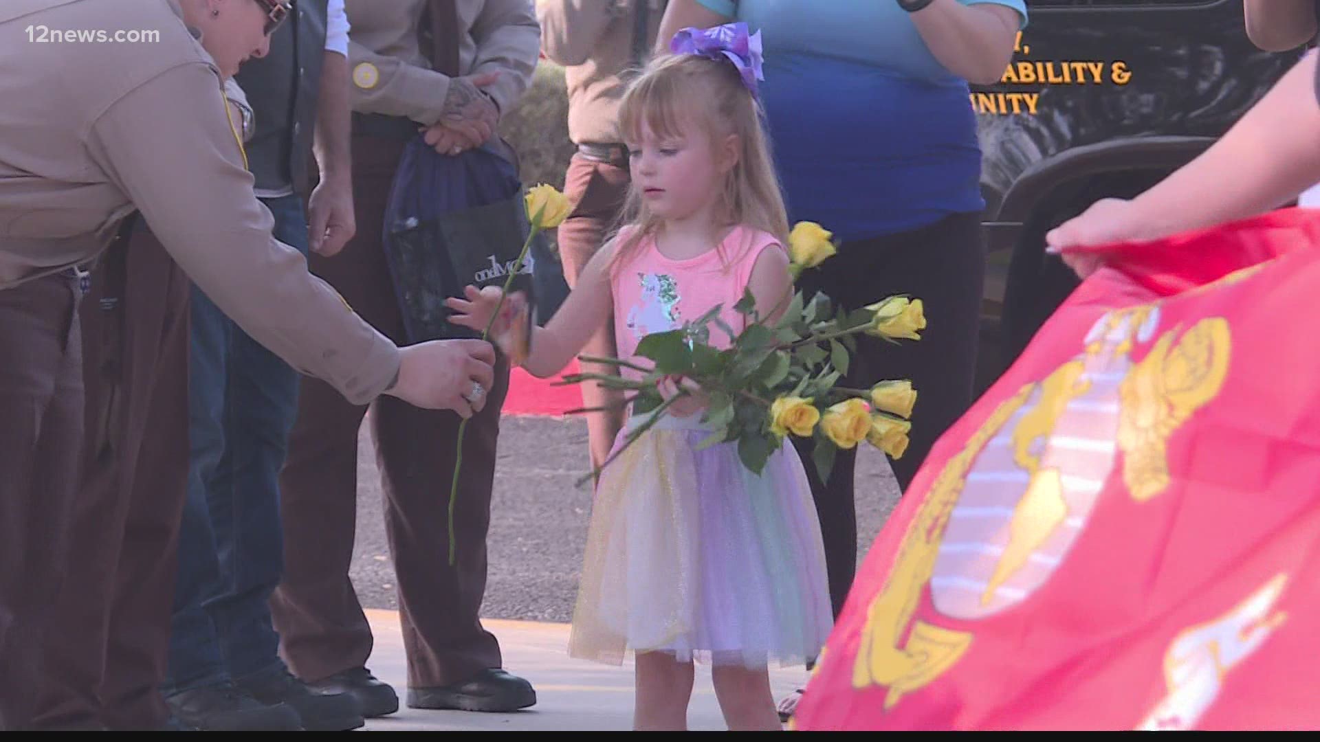 Julianna arrived at school on her first day of kindergarten at Conley Elementary School in style. Her favorite part of the day was the escort she received to school.