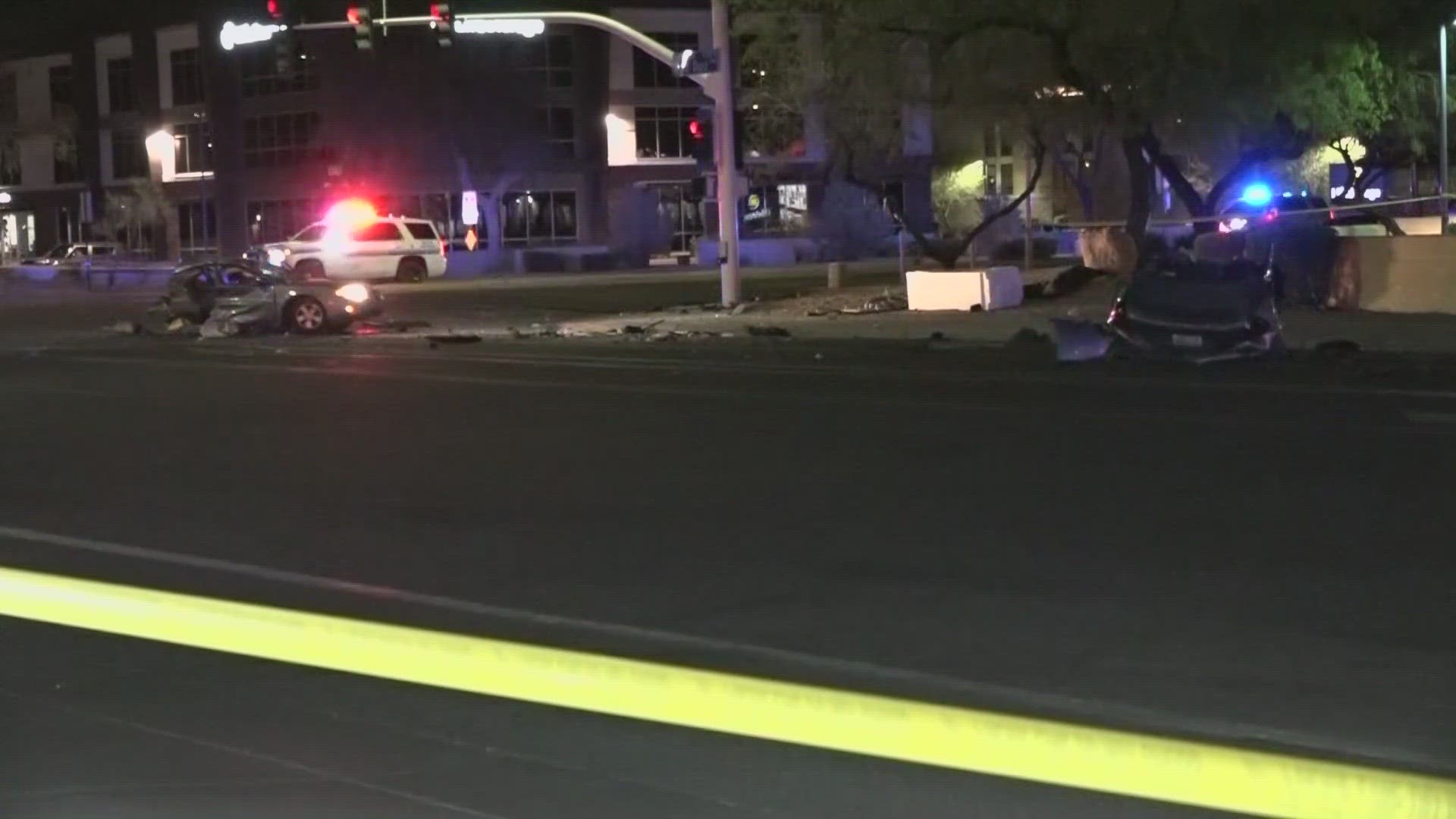 The collision happened Friday evening near Gold Dust Avenue and Scottsdale Road.