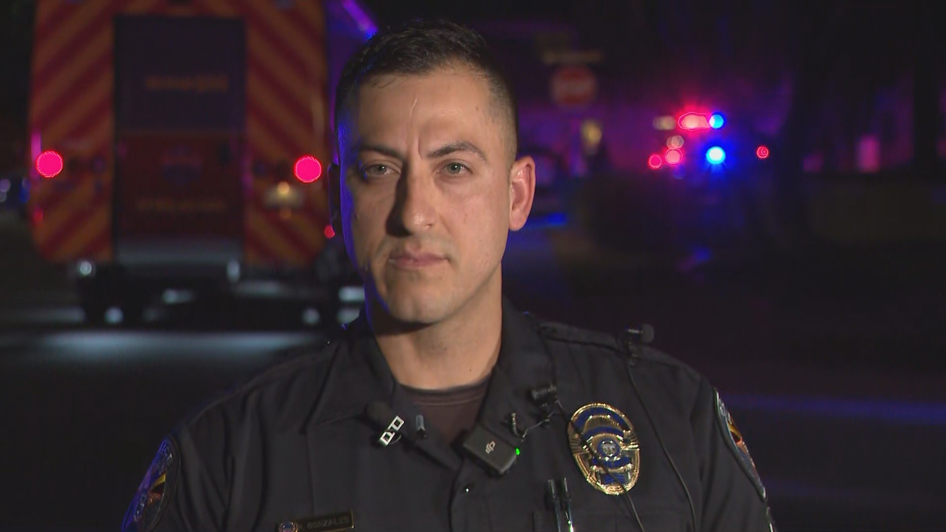 Chandler police Sgt. Ricky Gonzales gives an update on a bomb threat that evacuated homes near Rural and Ray roads on Sept. 1, 2024.