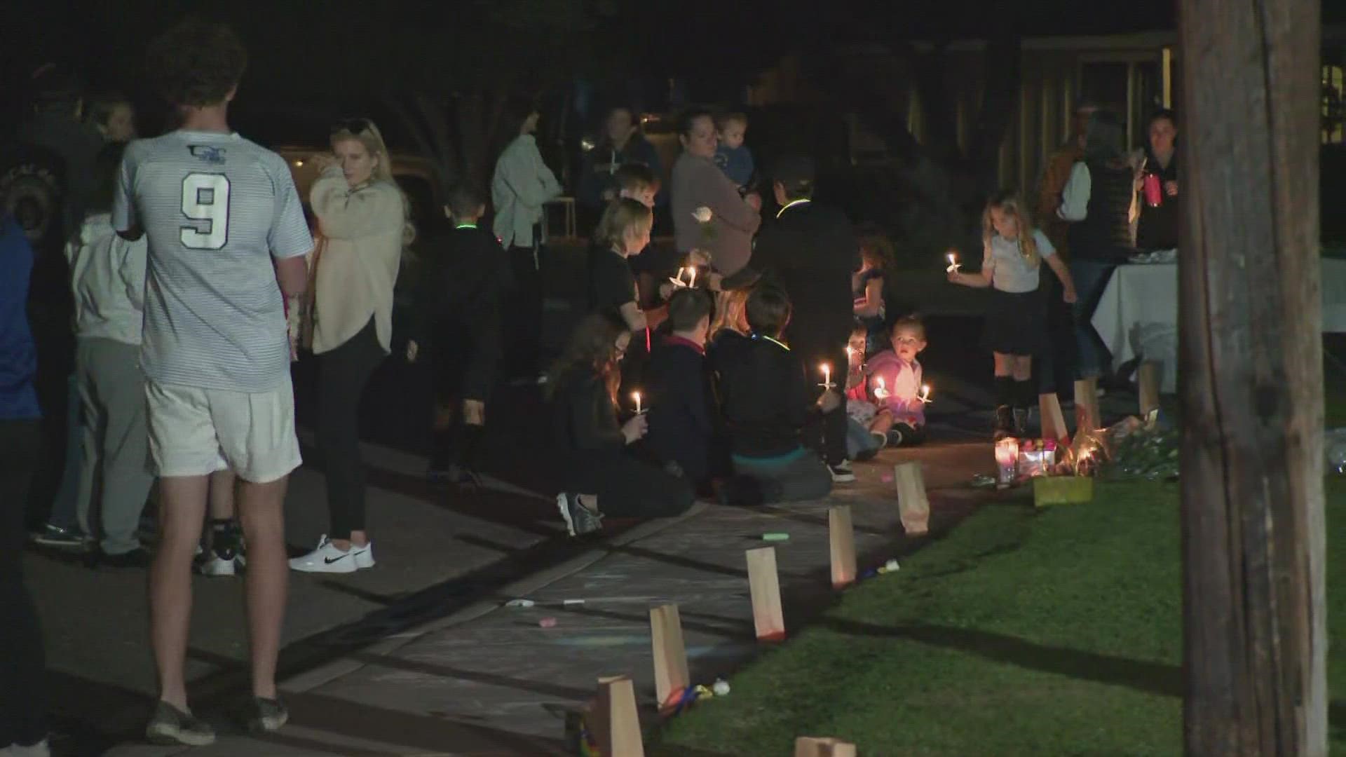 Community members gathered in Phoenix this evening to light candles and pay respects to the victims of yesterday's tragedy.