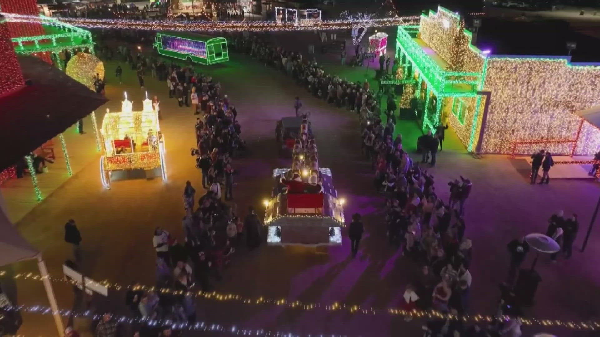 The event features 7 million lights, Santa meet and greets, a holiday express train and more.