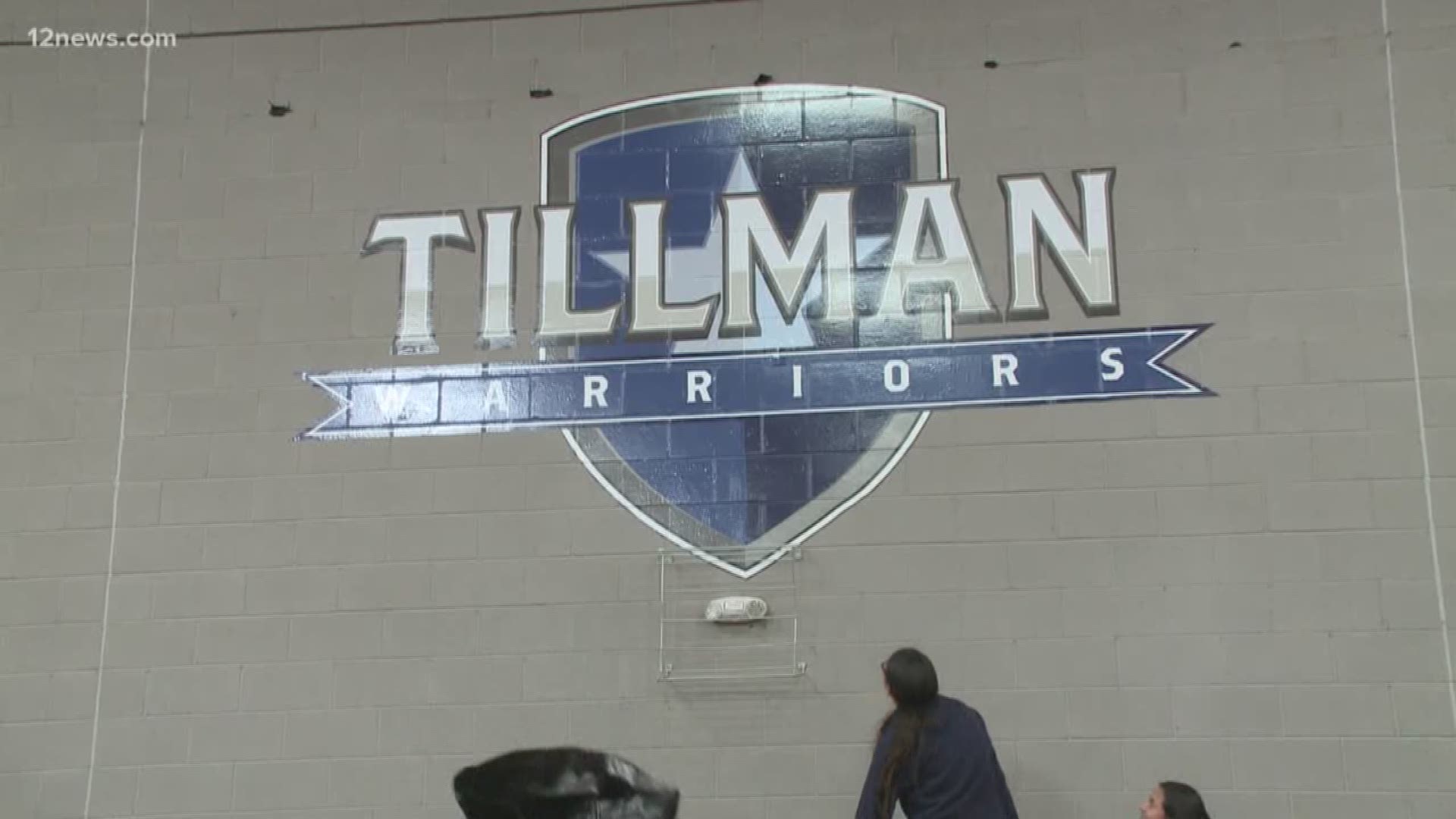 Pat Tillman's family joins students to celebrate unveiling of Phoenix  school name, logo