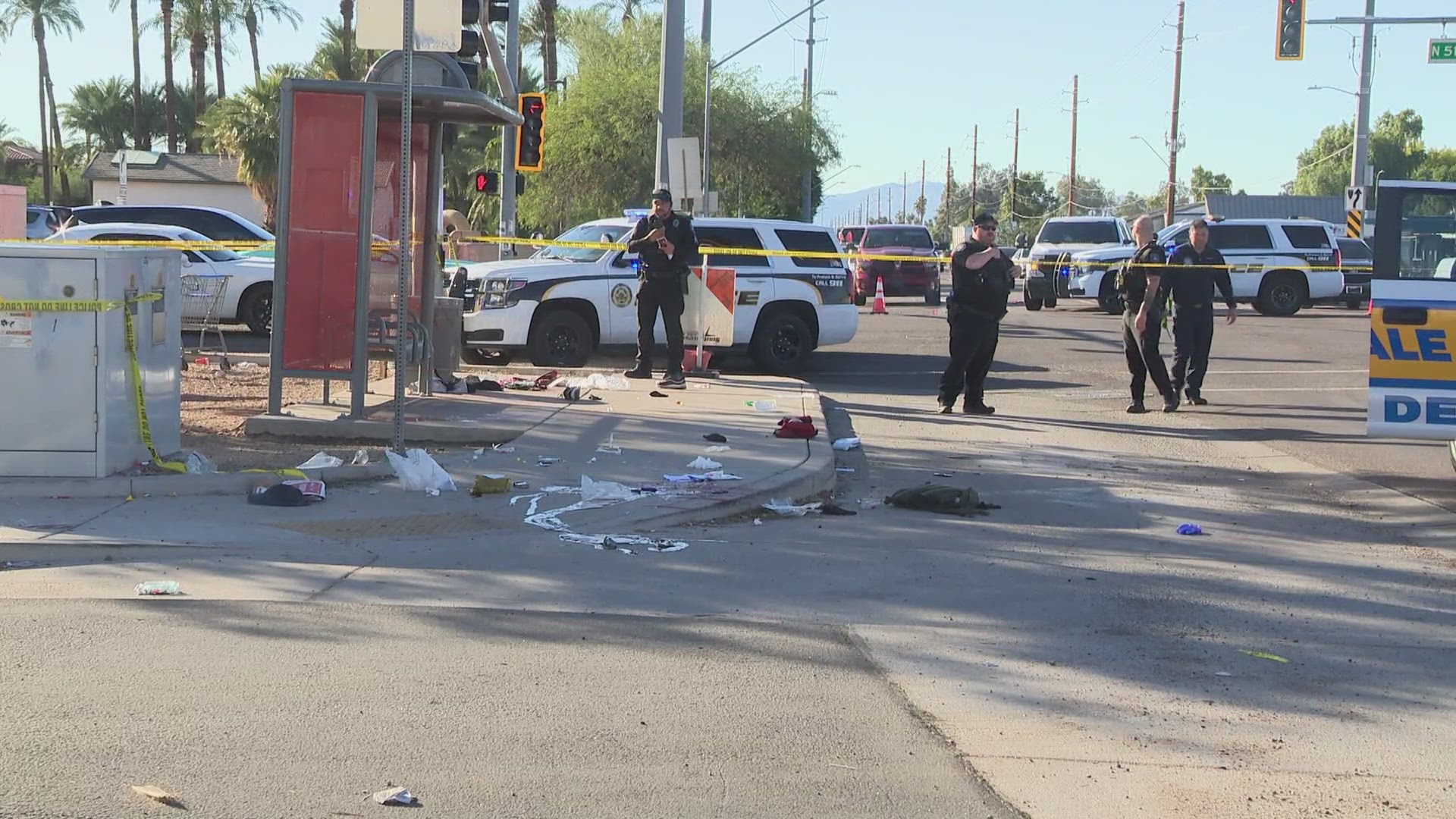 The shooting happened near 51st Avenue and Northern Avenue just after 2:30 p.m. on Monday. Two men were fatally shot.