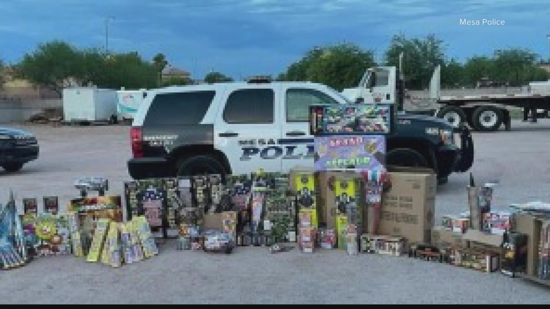 Police departments across Arizona are not fooling around when it comes to fireworks, especially illegal ones that were being sold in the East Valley.