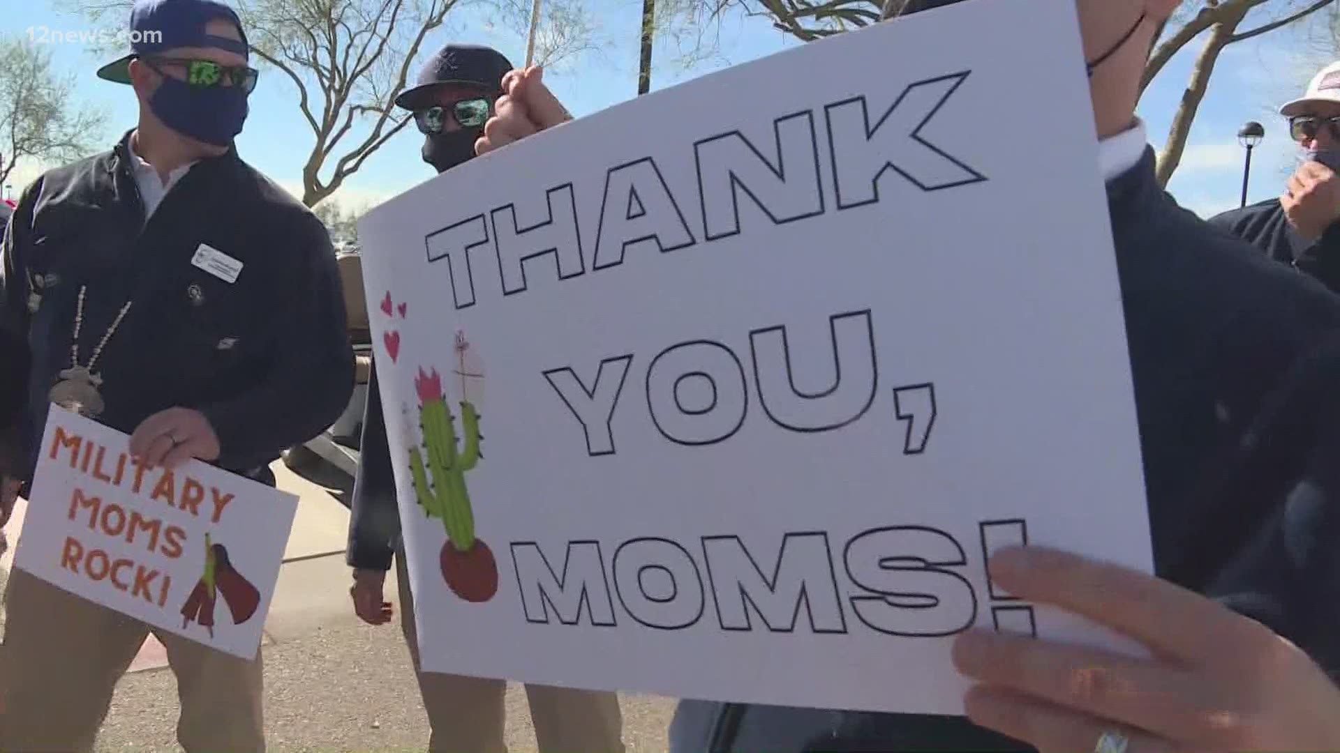 Military families make big sacrifices for our country. To honor them, the Waste Management Phoenix Open and Thunderbirds hosted a parade for expectant military moms.