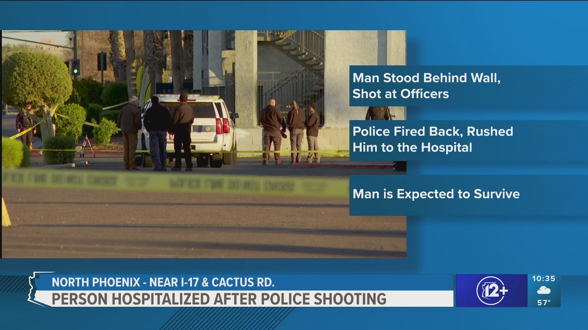 Person hospitalized after police shooting in north Phoenix | 12news.com