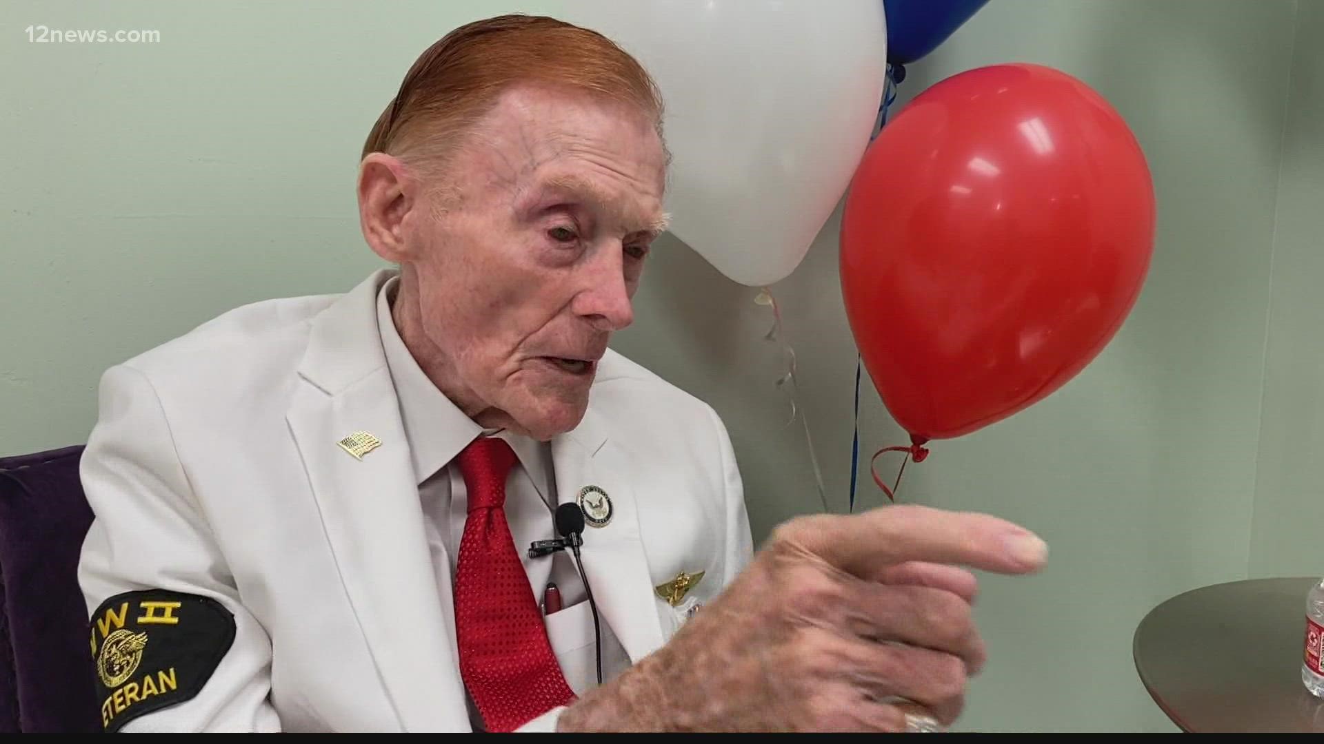 The survivor, named Jack Holder, turns 100 years old next month. He went on to serve in more than 300 missions with the Navy after Pearl Harbor.