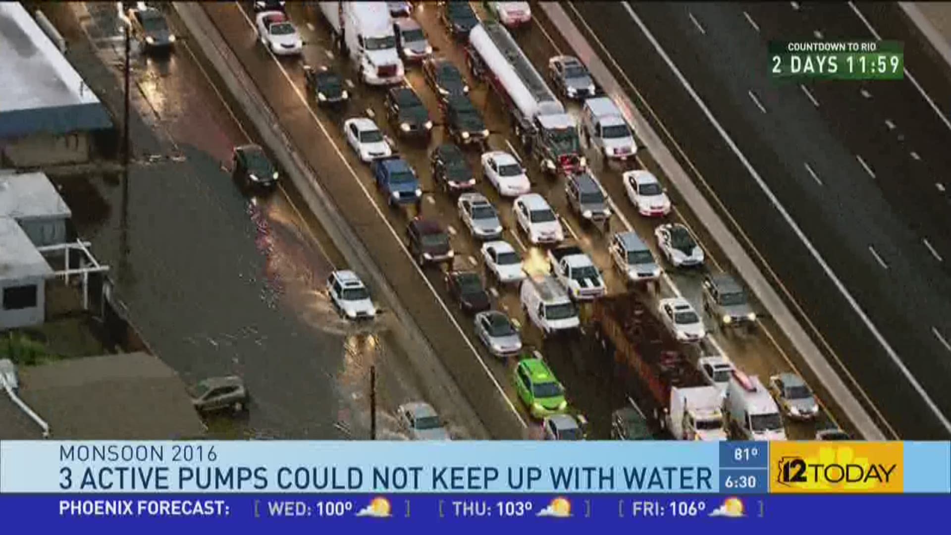 The Arizona Department of Transportation will be evaluating what went wrong during Tuesday's monsoon storms, when water pumps overheated and allowed Interstate 17 to flood at Indian School Road.