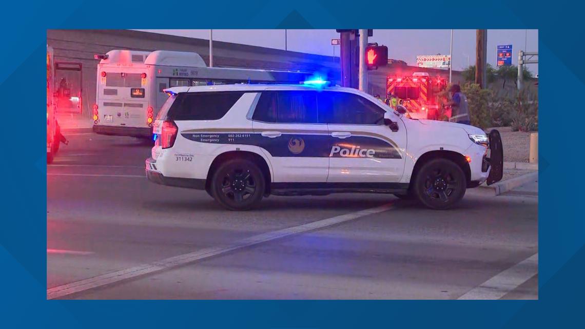 Pedestrian dies after crash involving city bus near Loop 202 Frontage Road in Phoenix A woman was struck and killed by a Valley Metro bus at Van Buren Street and 59th Avenue by the Loop 202 Frontage Road on Thursday morning.