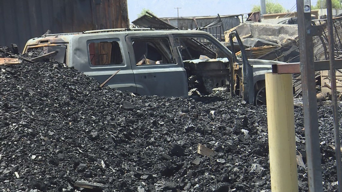 Massive Phoenix pallet fire damaged neighboring business - Vimarsana News