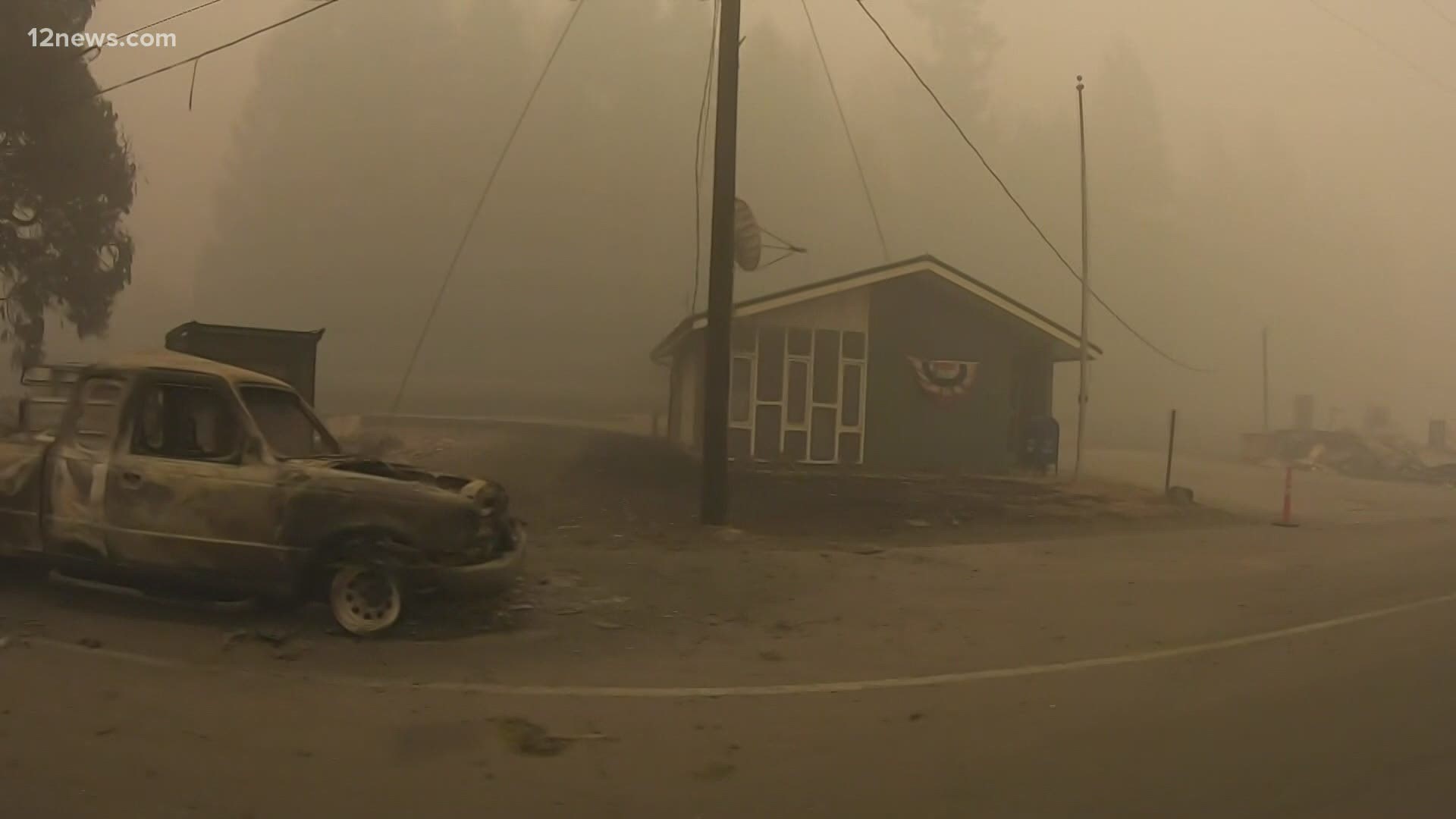 The Beachie Creek fire, one of dozens burning in Oregon continues to spread and for the communities, it's still too dangerous to go back to what was left behind.