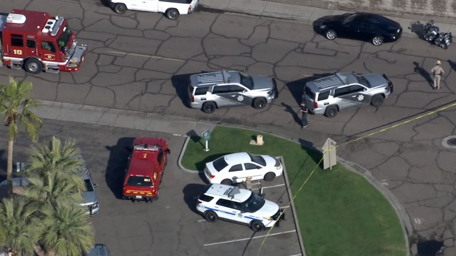 Video from Sky12 showed multiple DPS patrol vehicles surrounding the area near 24th Drive and Thomas Road.