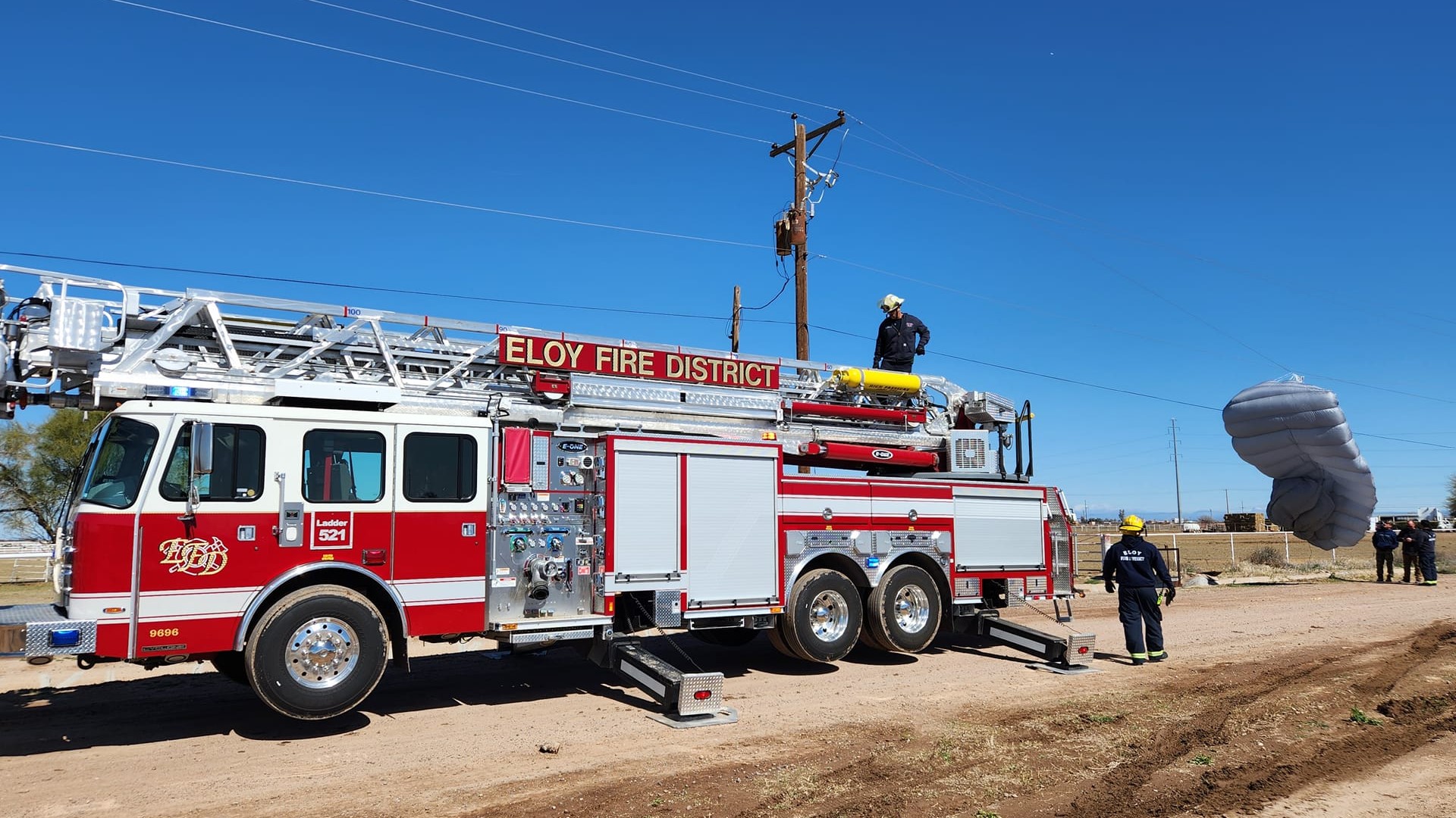 Skydiver Rescued Skydiver rescued in Eloy after caught in power lines | 12news.com