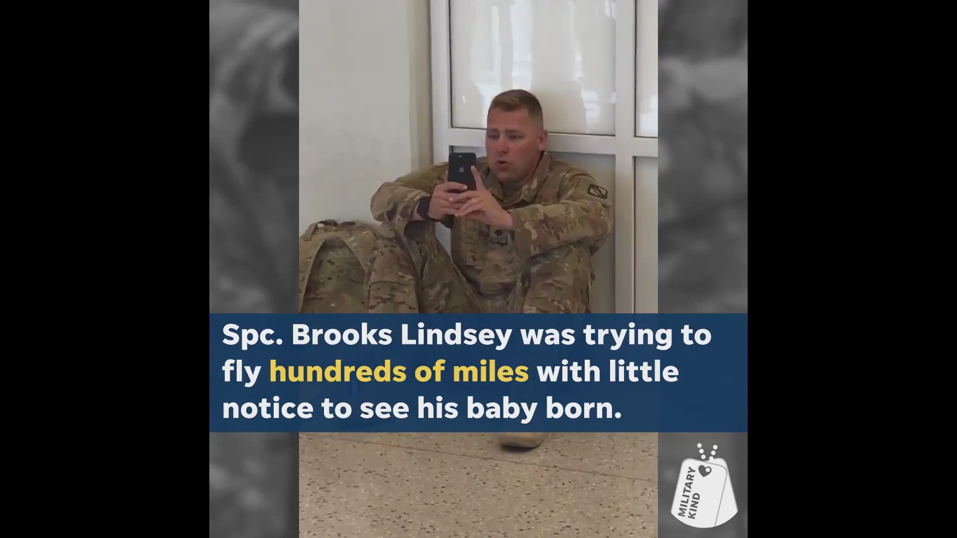 This soldier was rushing home to witness the birth of his daughter. When his flight got delayed, it ended up being a blessing in disguise. Militarykind, USA TODAY