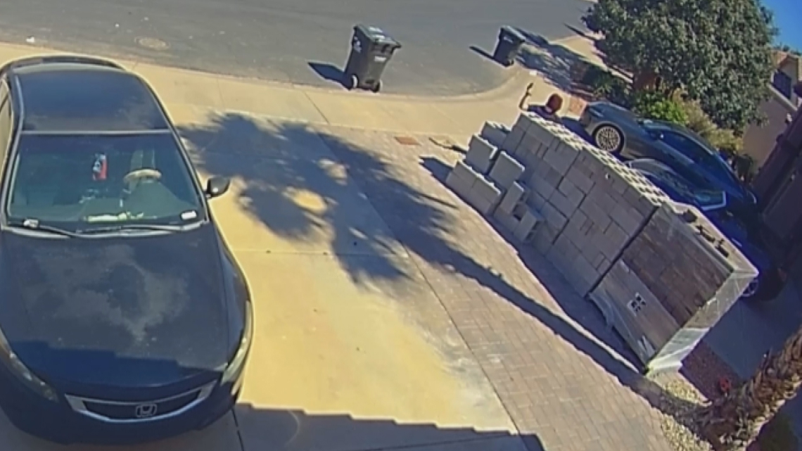 Masked suspect caught on camera throwing bricks at car in Ahwatukee ...