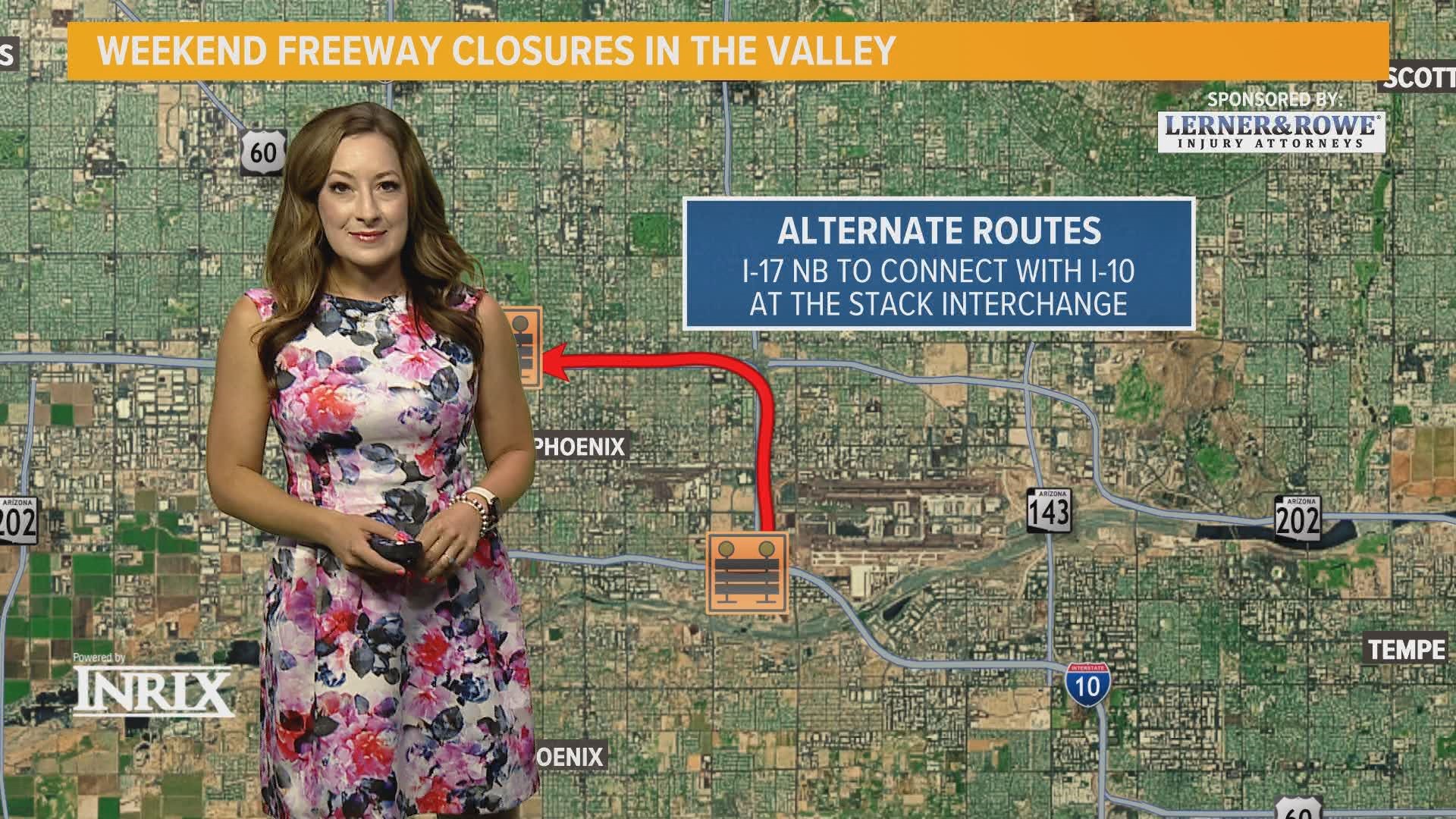 Jen Wahl gives a breakdown of the weekend closures and detours on Valley roads for July 21-24.