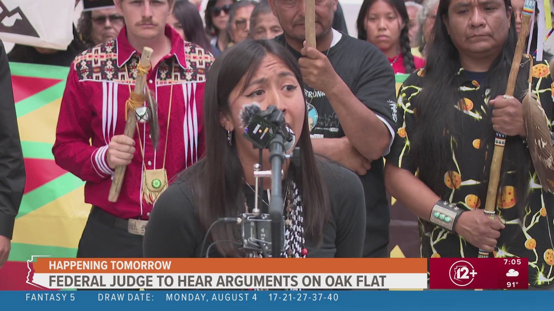 A federal judge will hear arguments from the San Carlos Apache Tribe and a group of environmentalists, who want to block a huge copper mine project at Oak Flat.