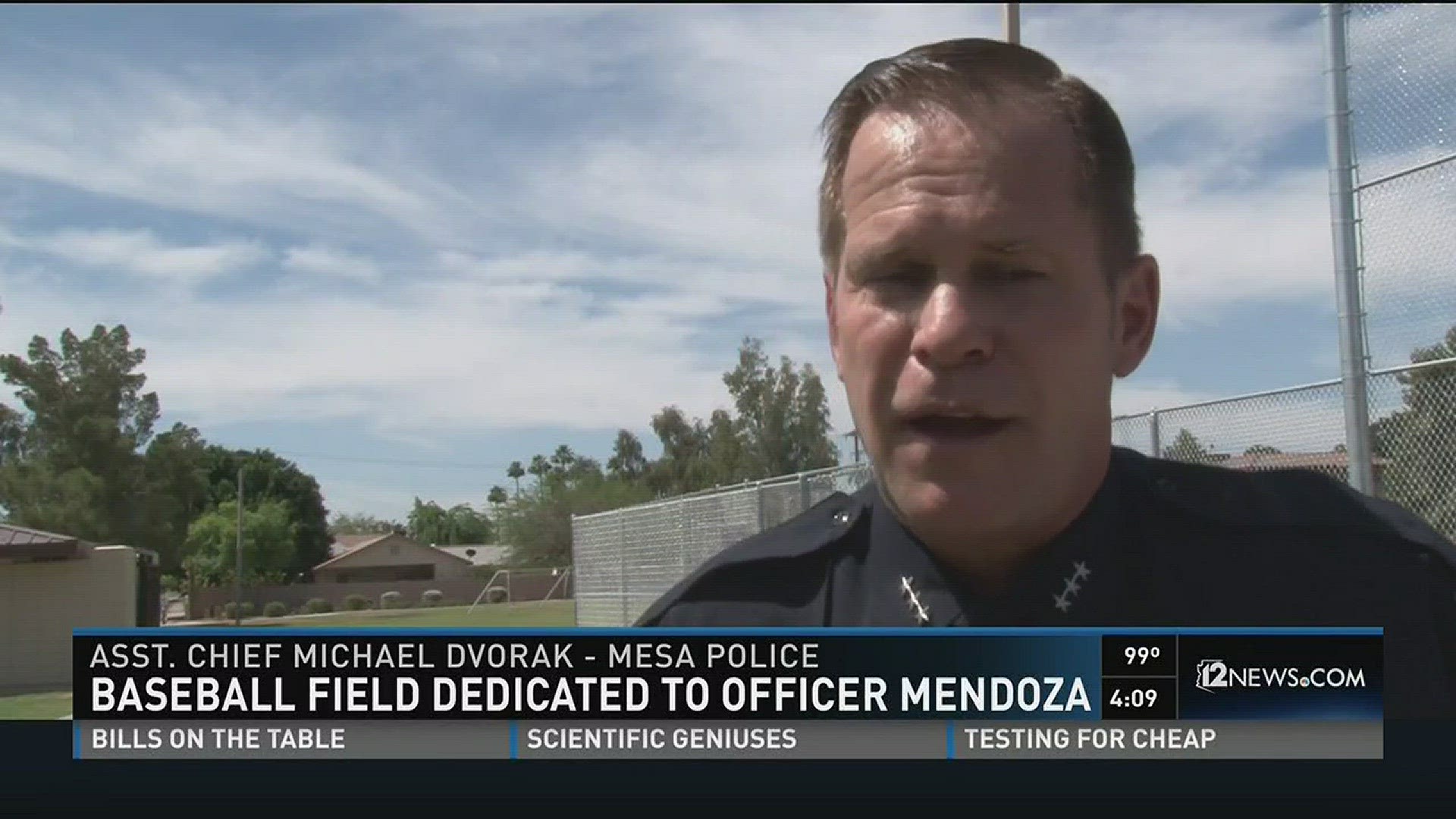 Baseball Field Dedicated To Officer Brandon Mendoza