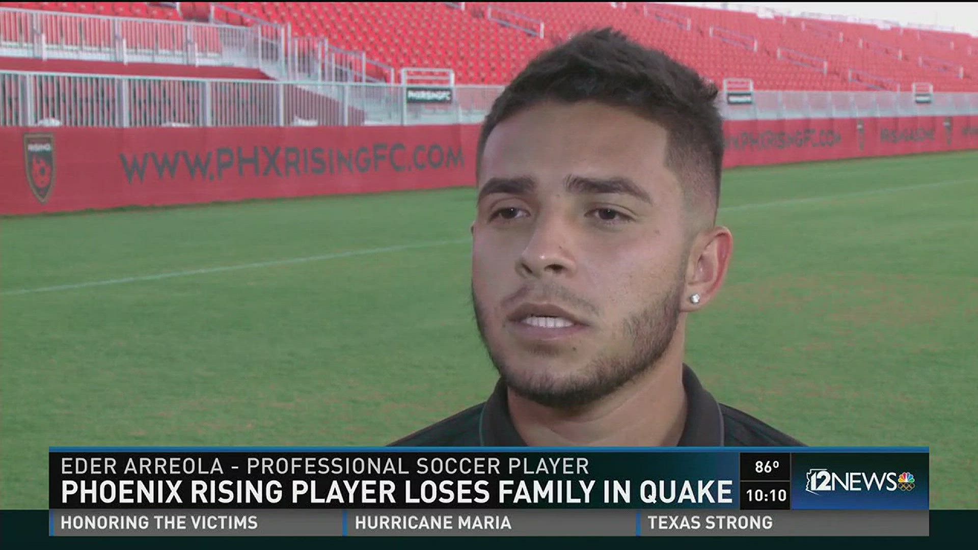 Professional soccer player Elder Arreola lost family members to the earthquake in Mexico earlier this week.