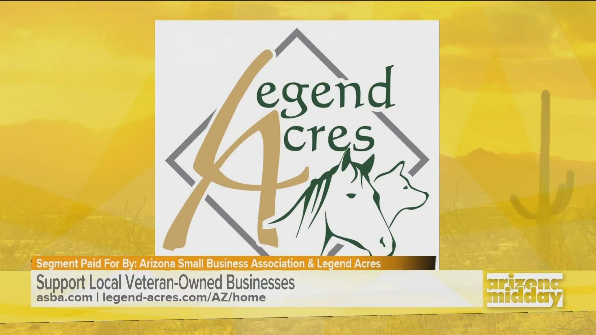 Ryan Dixon with the Arizona Small Business Association shares how they are honoring veterans like Legend Acres founder Kristi may this Military Appreciation Month.