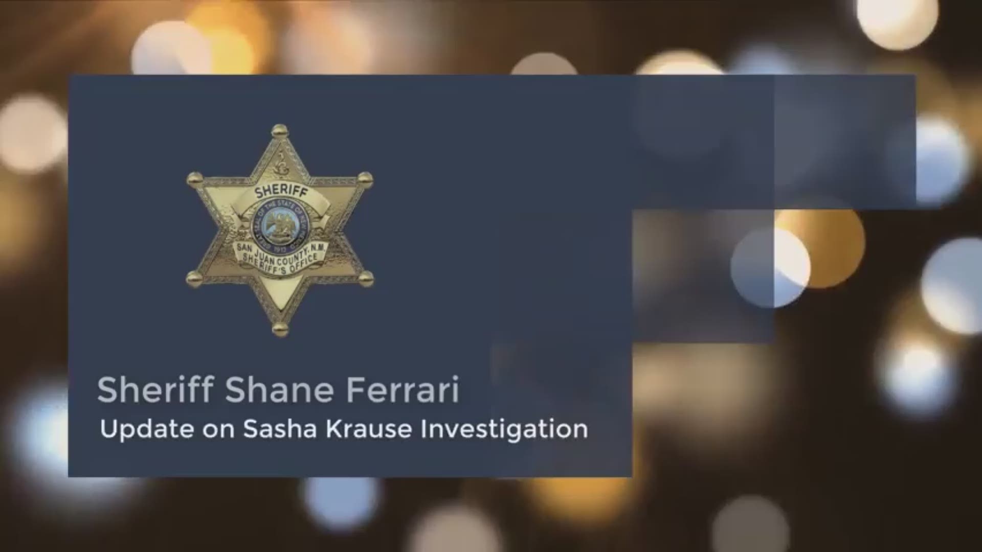 The San Juan County Sheriff released a video saying he is confident they have in custody the man who killed a missing woman. Her body was found in February.