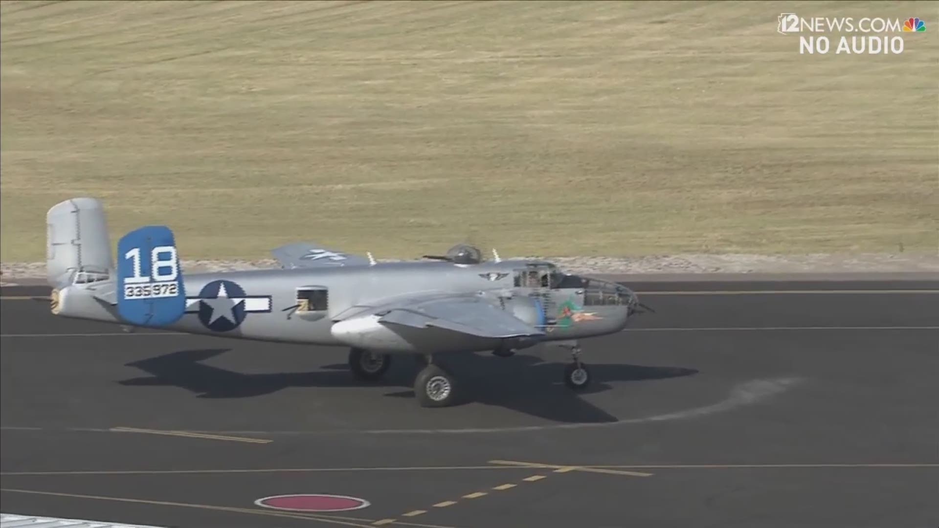 A historic warbird flyover is being held over the Phoenix area to commemorate the 75th anniversary of Victory in Europe Day. Helicopter Sky 12 followed the planes.