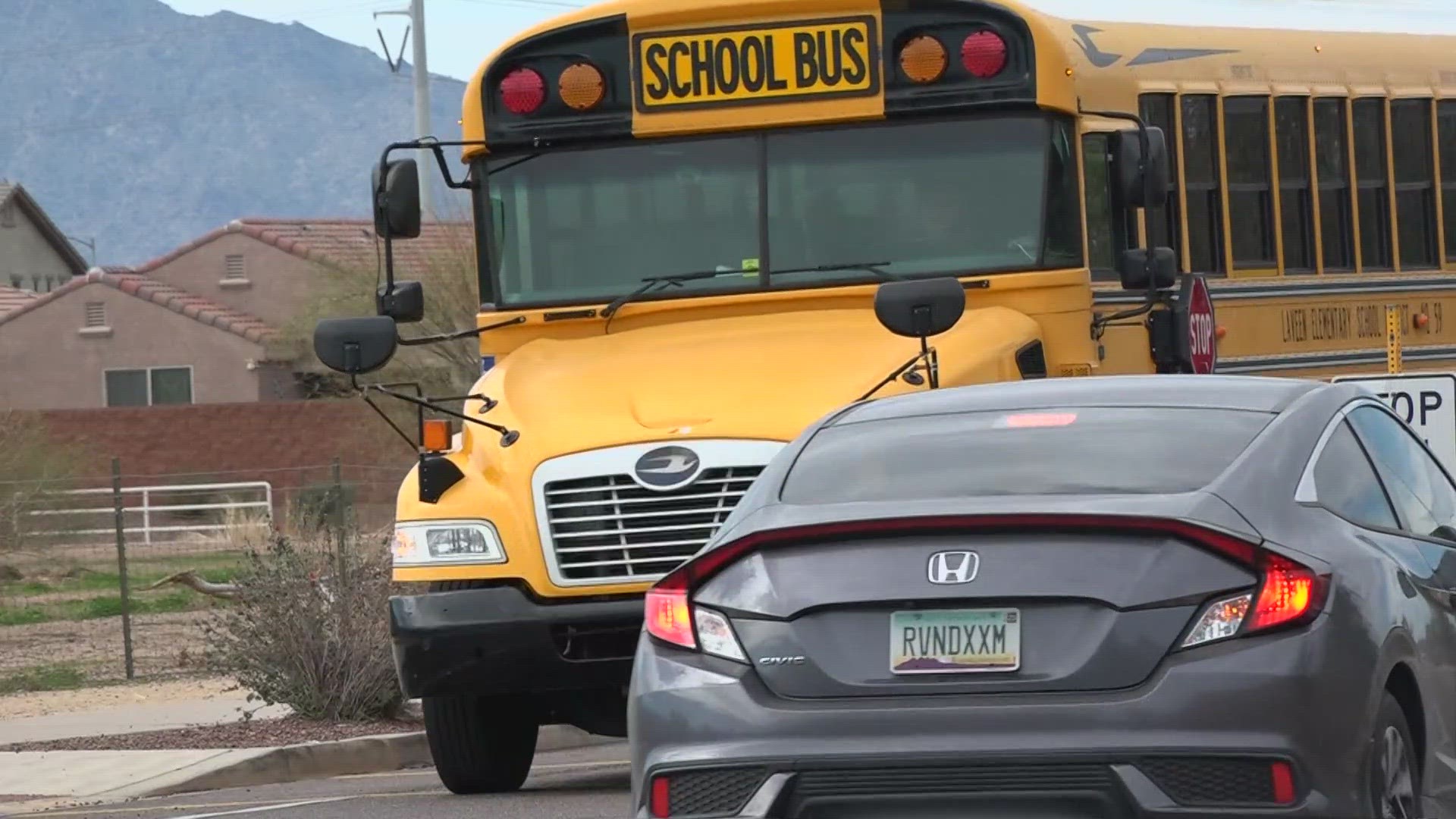 The student was found alone by a bus driver over a mile away from the school's campus.