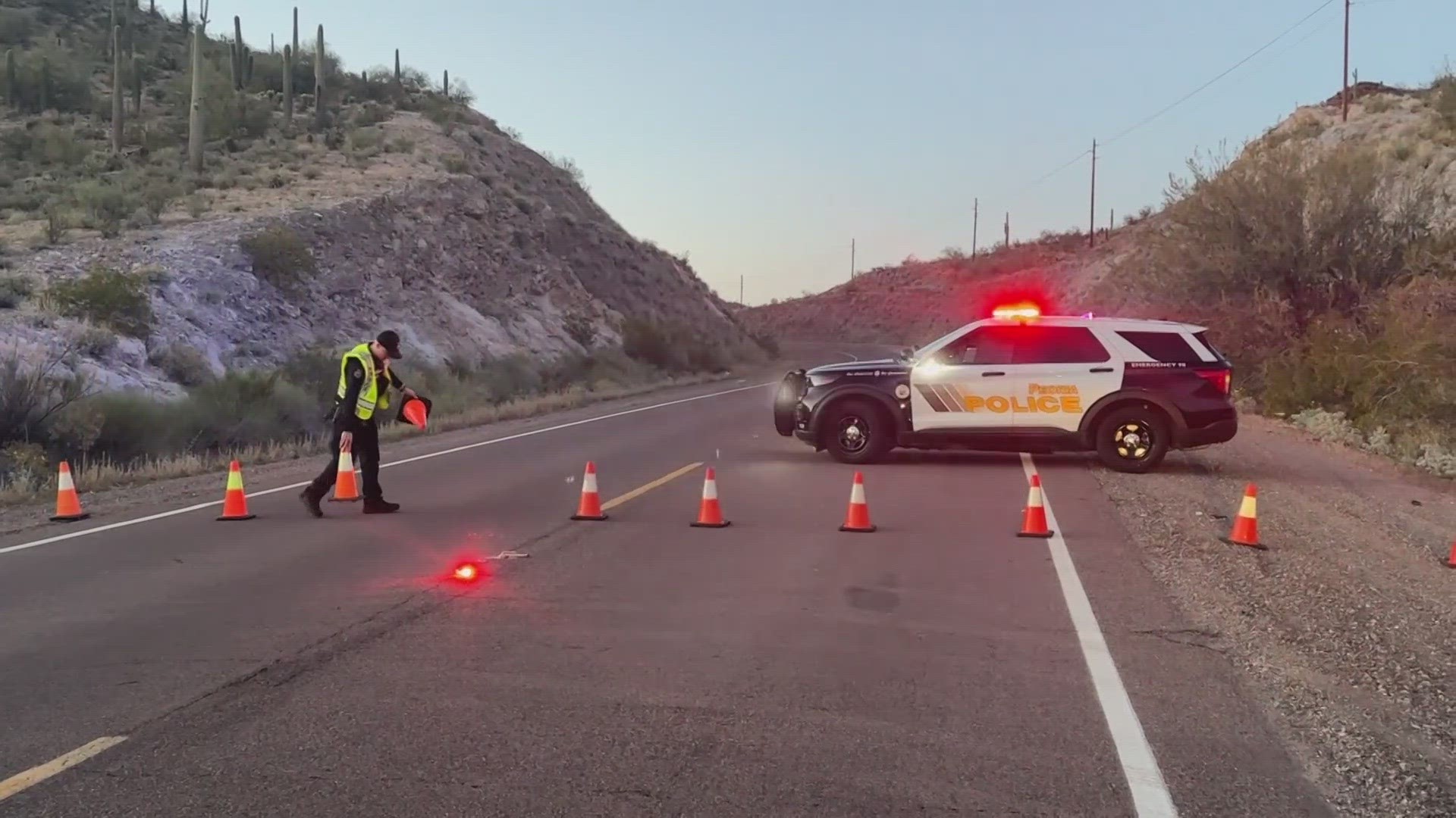 The crash happened just north of the intersection of State Route 74 and Castle Hot Springs Road near Lake Pleasant on Saturday.