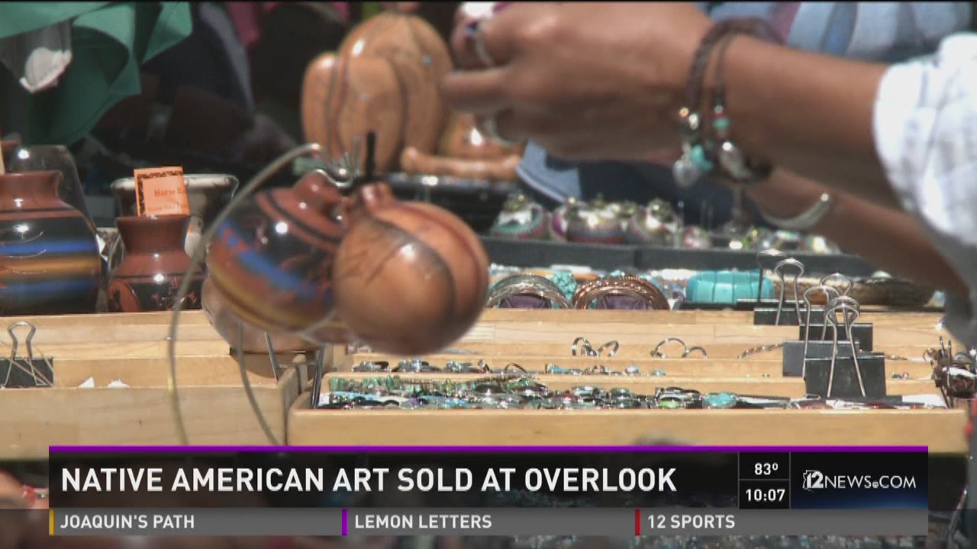 Native American artists sell authentic crafts in Flagstaff.