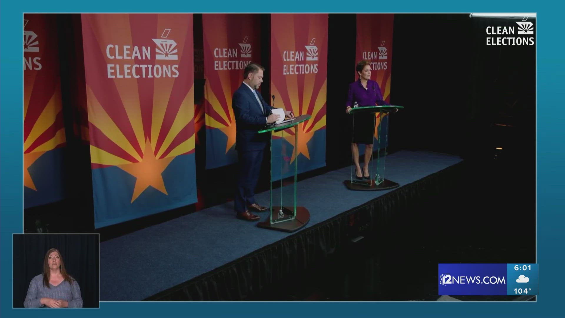 Republican Kari Lake and Democrat Ruben Gallego give their closing statements in the only debate for the Arizona Senate race.