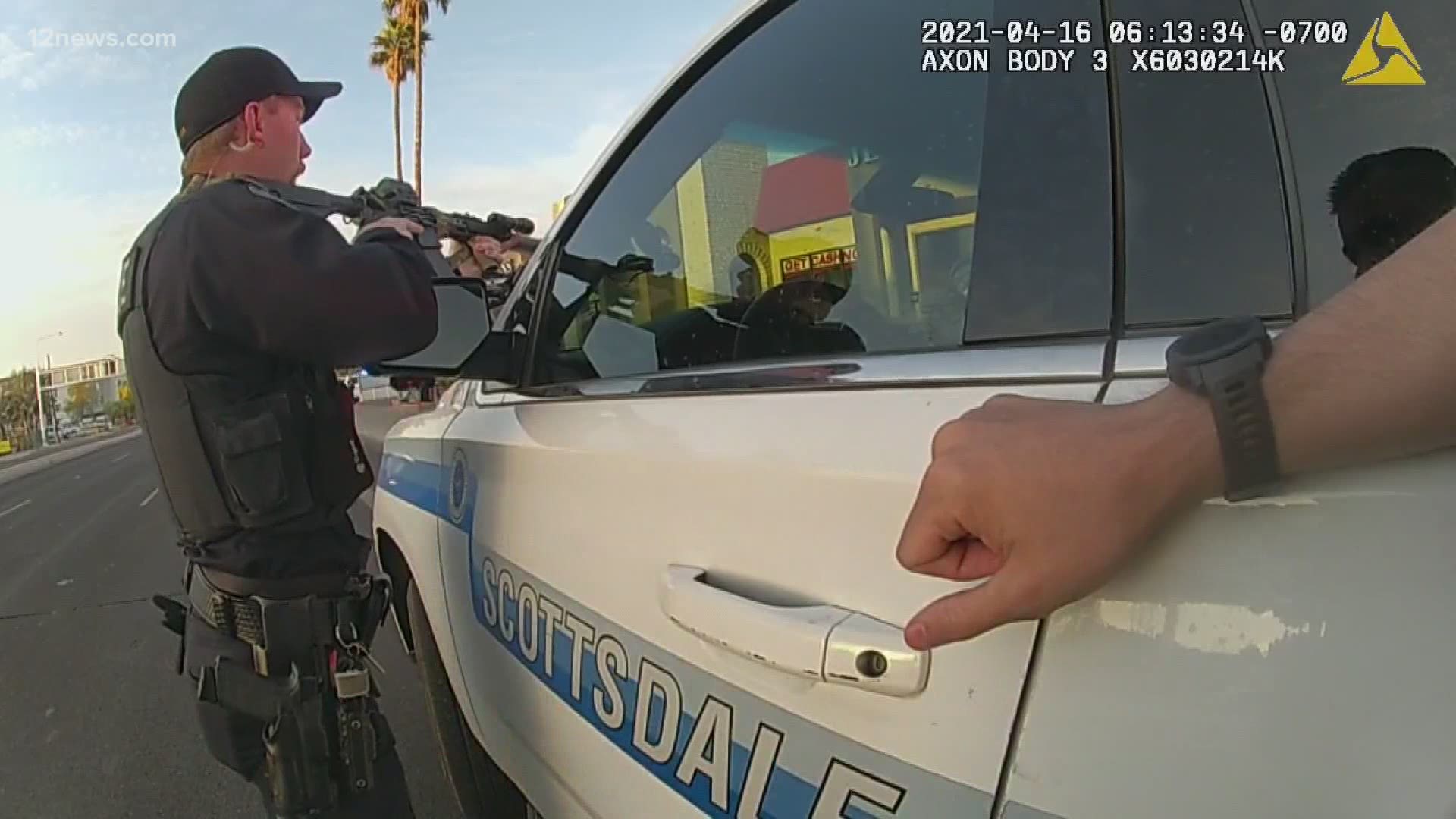 New body camera video shows the shocking transition from trying to make an arrest for a burglary to trying to save a life.