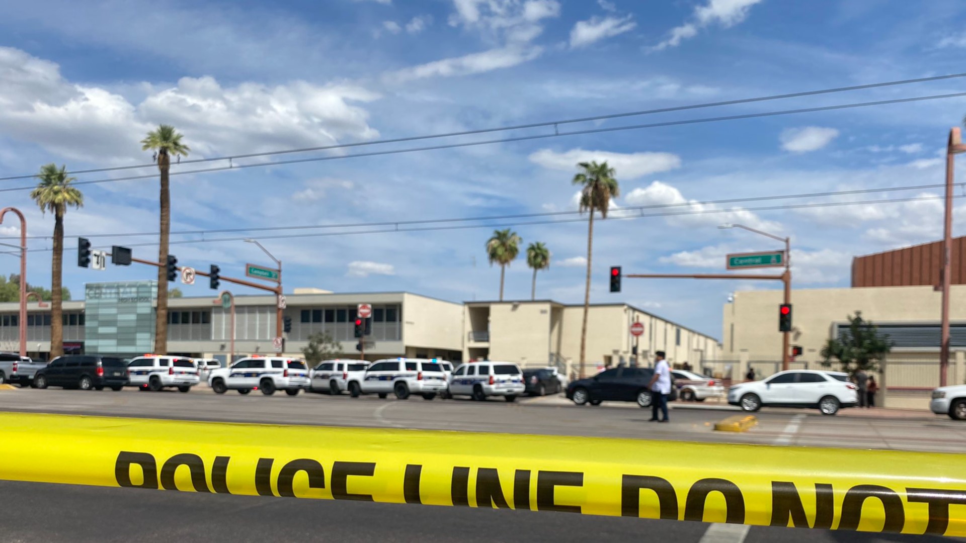 The incident caused a lockdown at Central High School and three other nearby schools in central Phoenix Friday afternoon. No one was hurt.