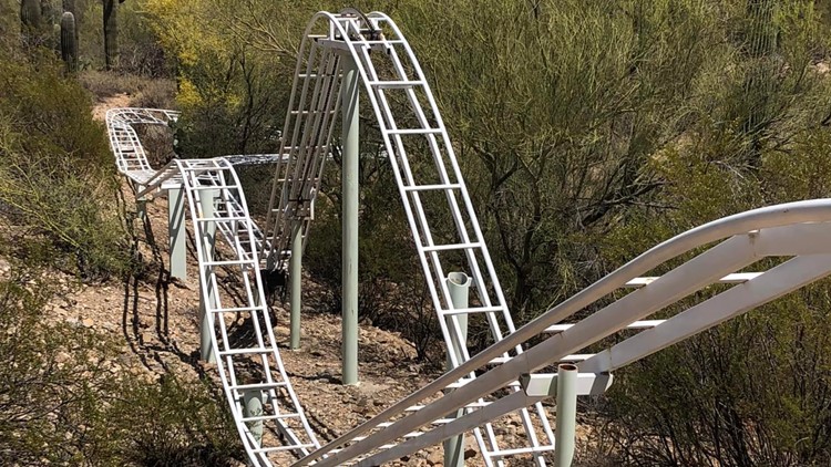 Arizona grandpa constructs DIY rollercoaster in backyard