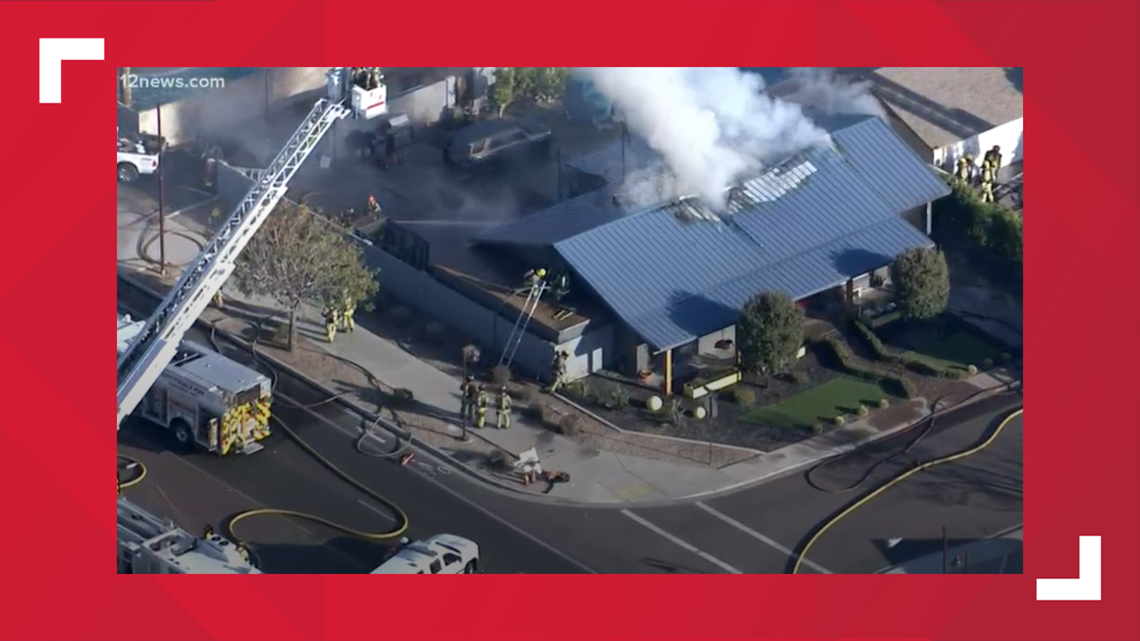 Fire personnel responding to house fire in Scottsdale