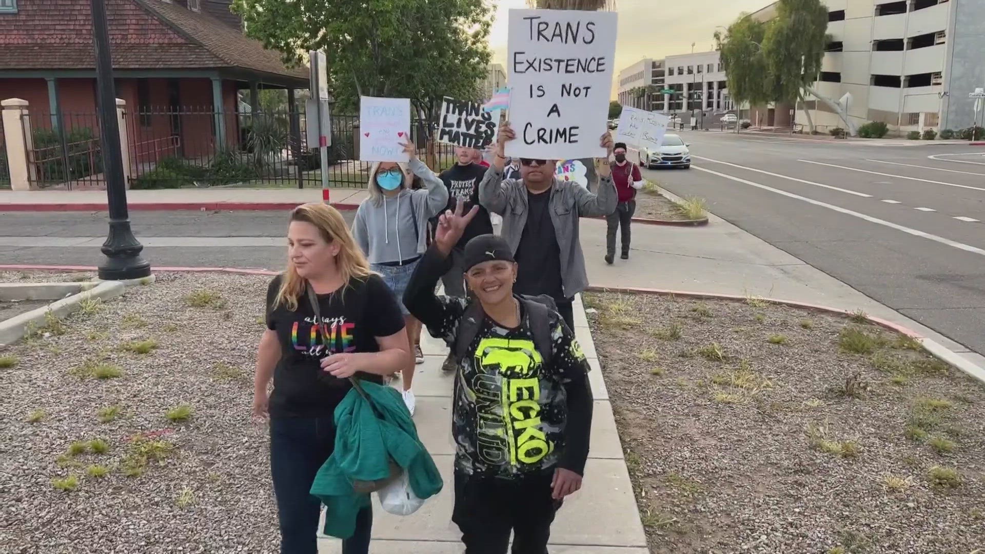 Arizona's rally was just one of many rallies nationwide raising awareness about the numerous bills targeting trans youth.