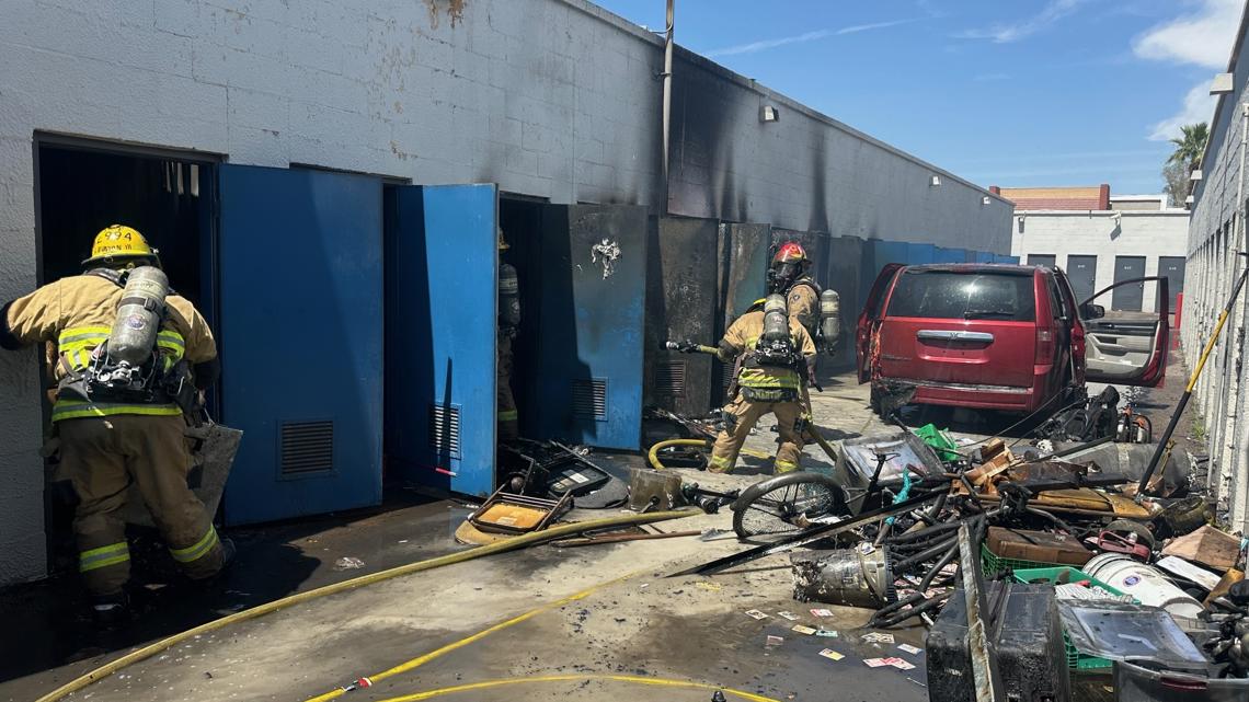 Fire damages several units at Phoenix storage facility | 12news.com