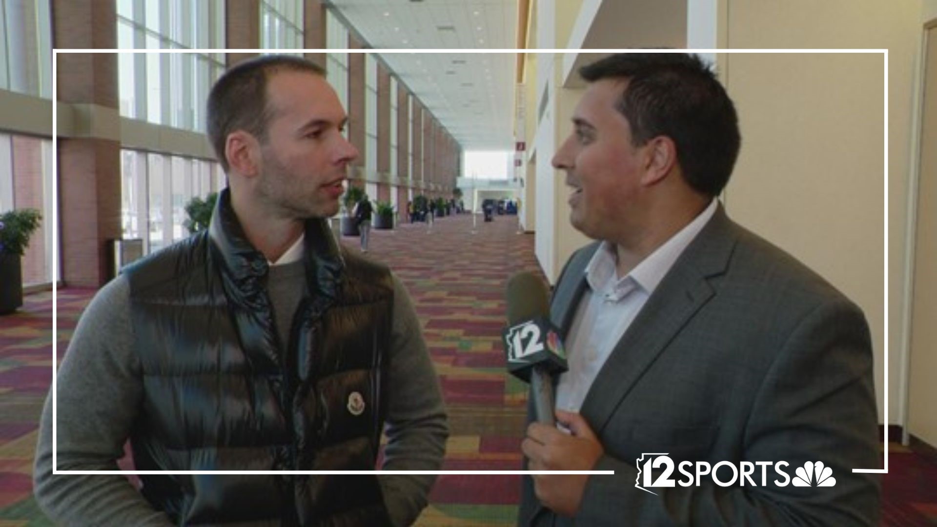 The Arizona Cardinals' new head coach Jonathan Gannon spoke with 12Sports at the NFL Scouting Combine in Indianapolis on Tuesday, sharing updates on the team.