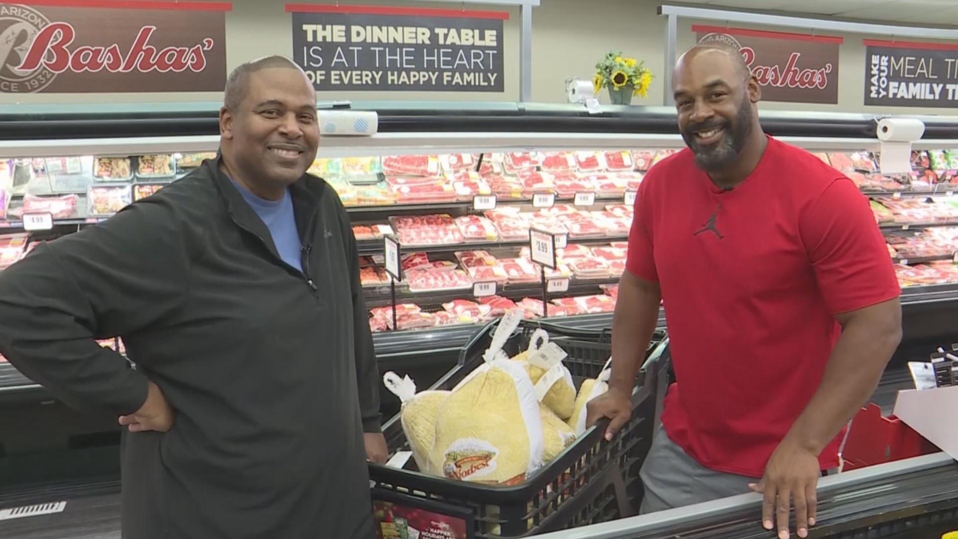 Former Eagles QB Donovan McNabb is no stranger to Turkey Tuesday. He stopped by Bashas for his Turkey Tuesday donation with former 12 Sports anchor Bruce Cooper.