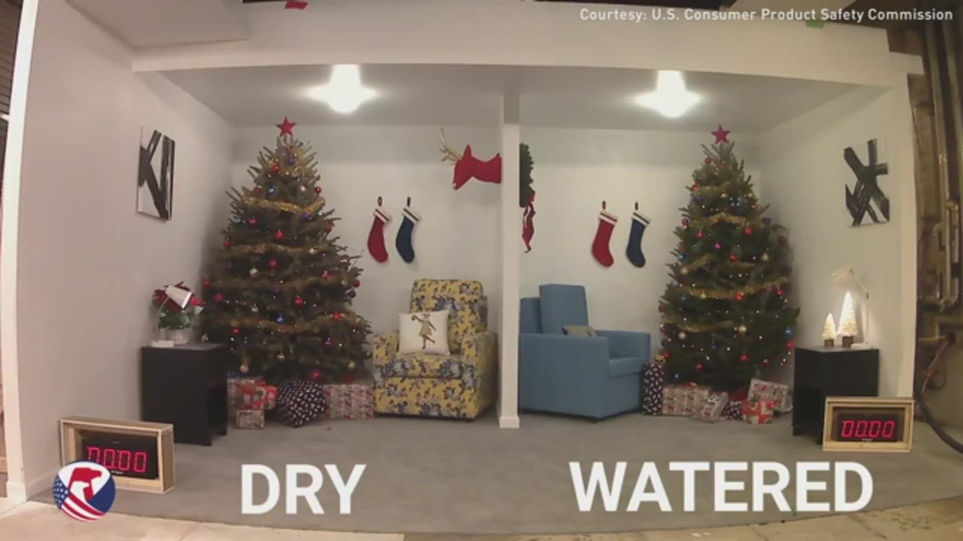 The message from U.S. Consumer Product Safety Commission: "Keep your tree well watered this holiday season."