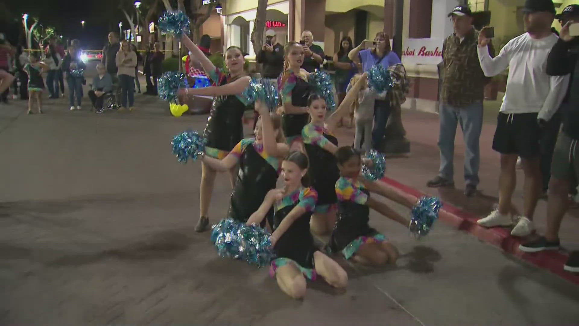 Girls with Dance Republic in Gilbert participate in the Turkey Tuesday festivities on Nov. 26, 2024.