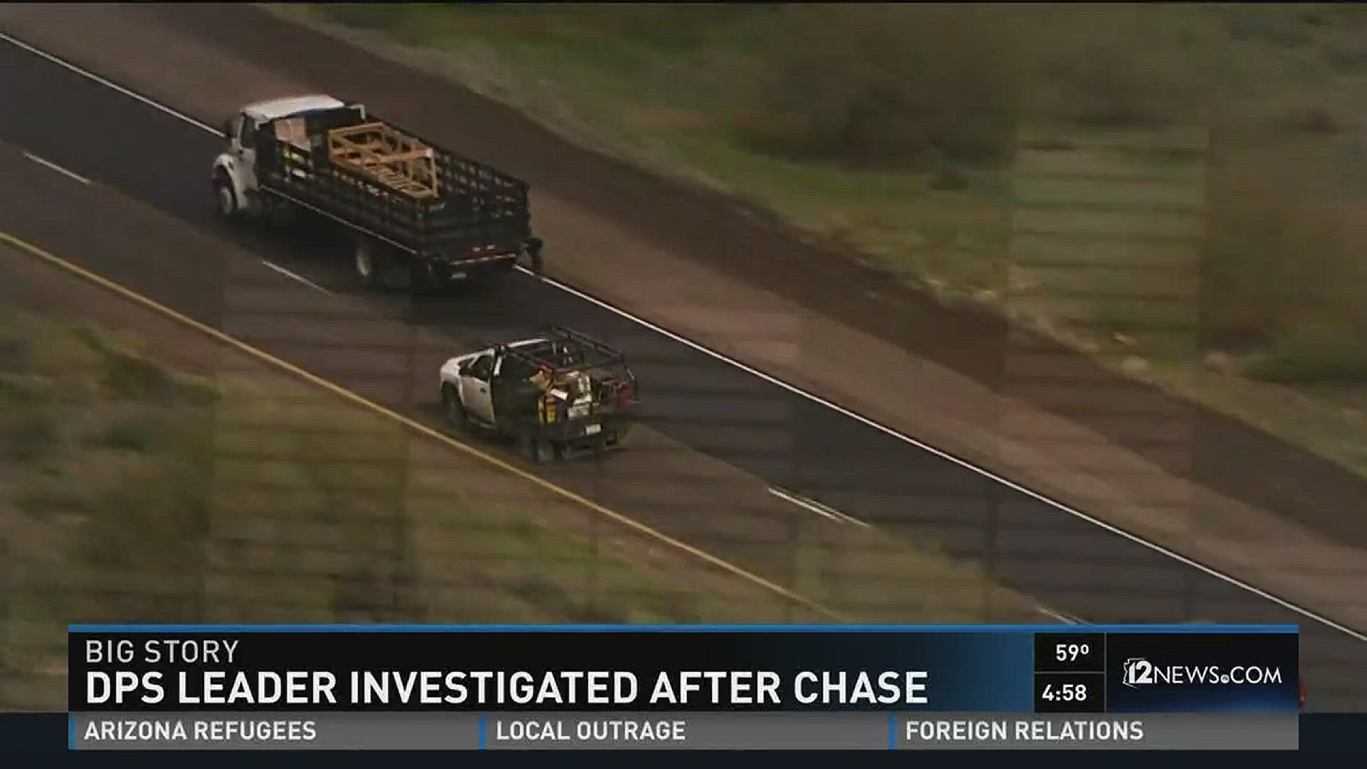 DPS is investigating a chase that led police north on the I-17.