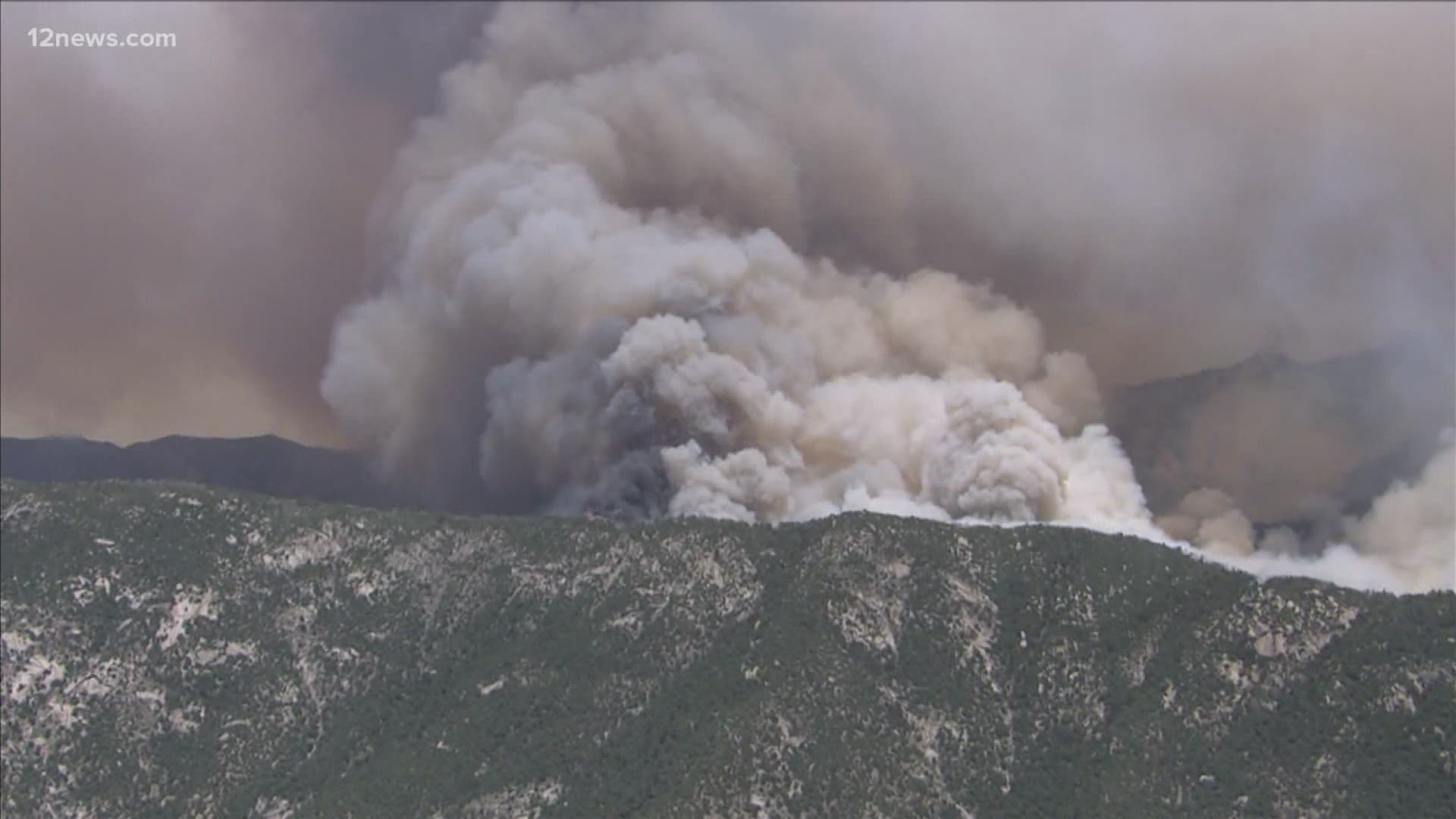 The Bush Fire is burning in Tonto National Forest and is 5% contained. The Bighorn Fire is burning north of Tucson and is 40% contained.