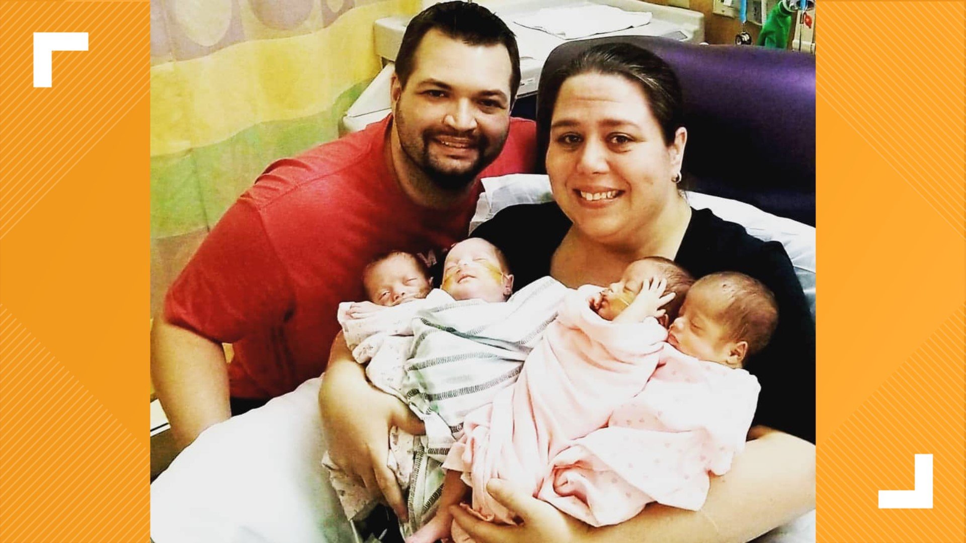 Jennifer and Nicholas Stepenosky welcomed three girls and a boy into the world at Banner University in Phoenix. They're getting ready to go back home to New Jersey.