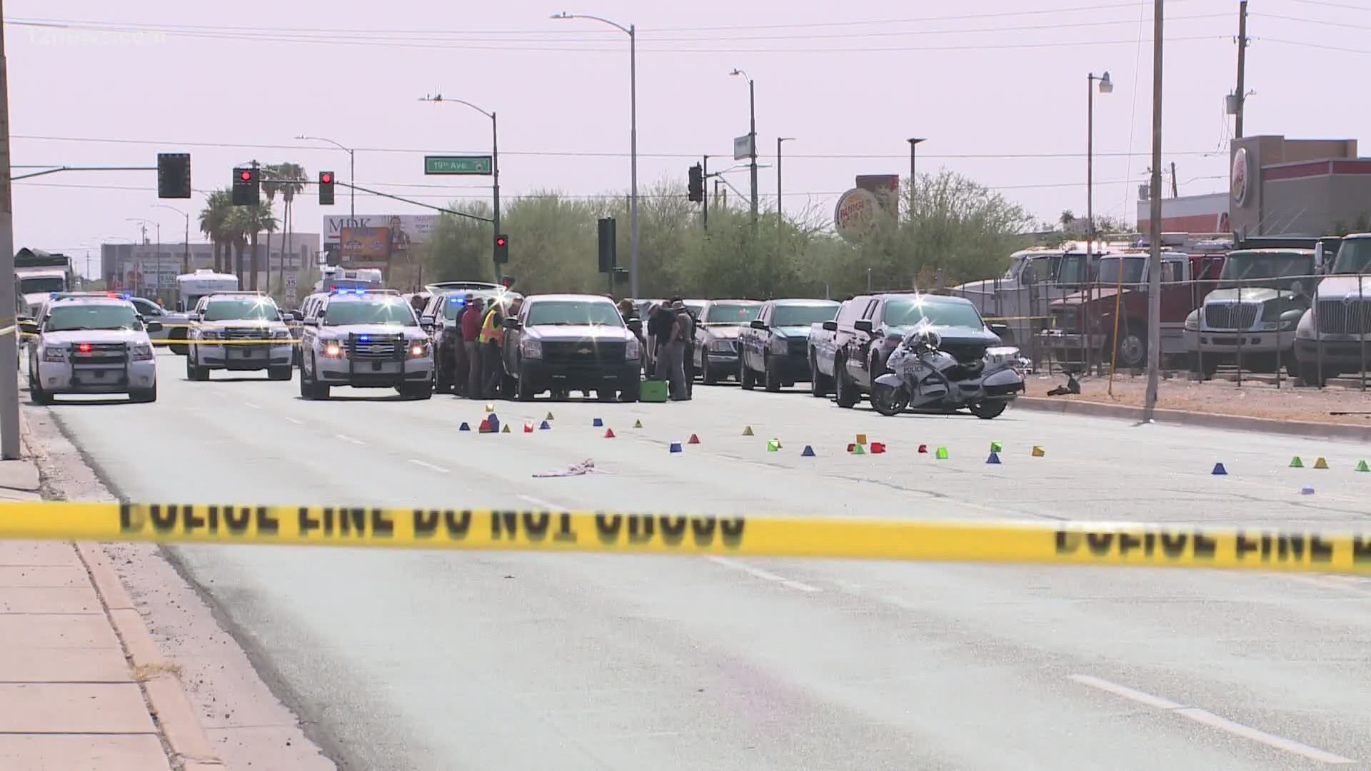 Five people, including three young children, were injured after a crash involving a Phoenix police officer early Monday.