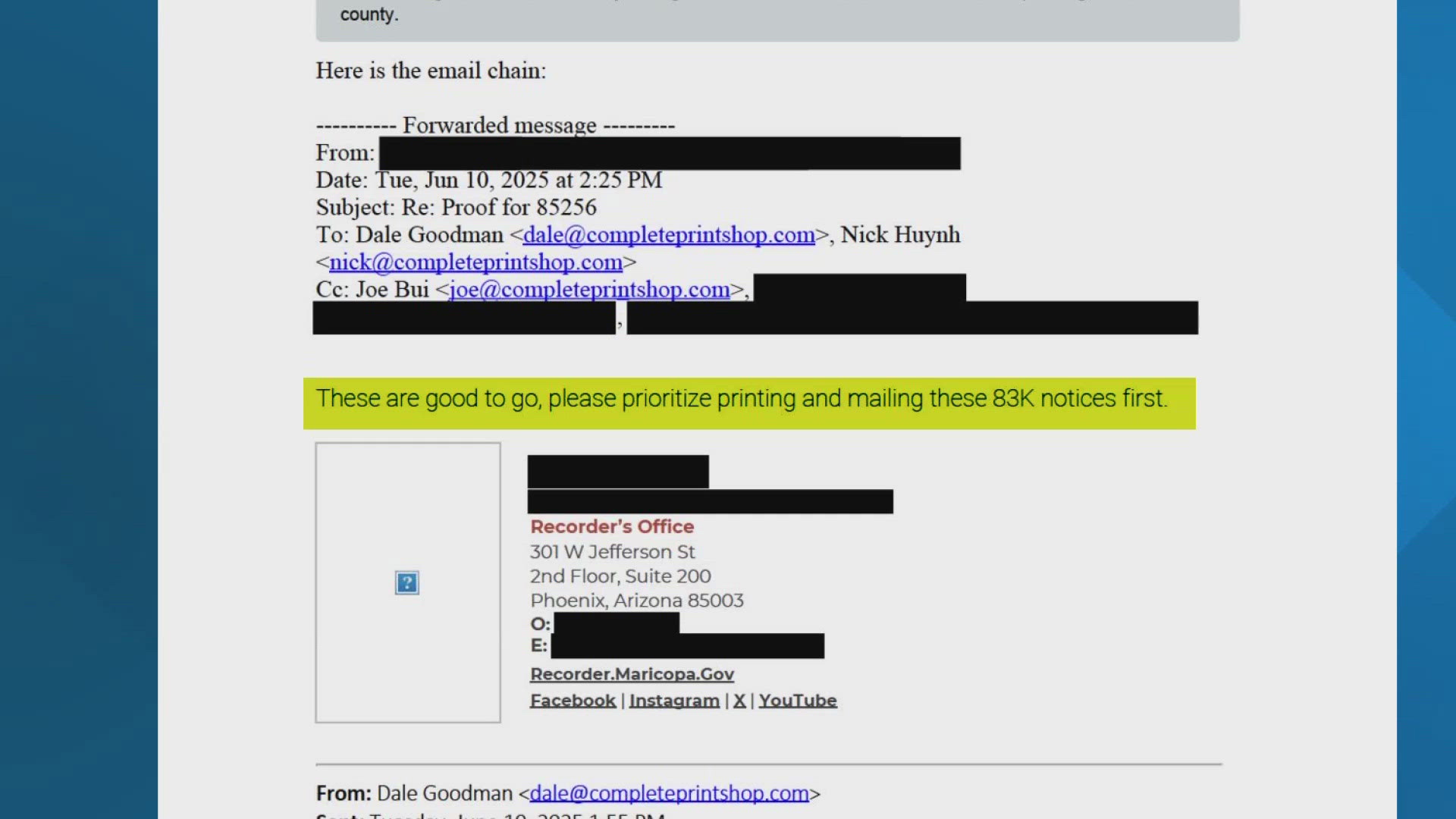 Through public records requests, 12News was able to uncover what happened to have more than 80,000 letters sent erroneously. 