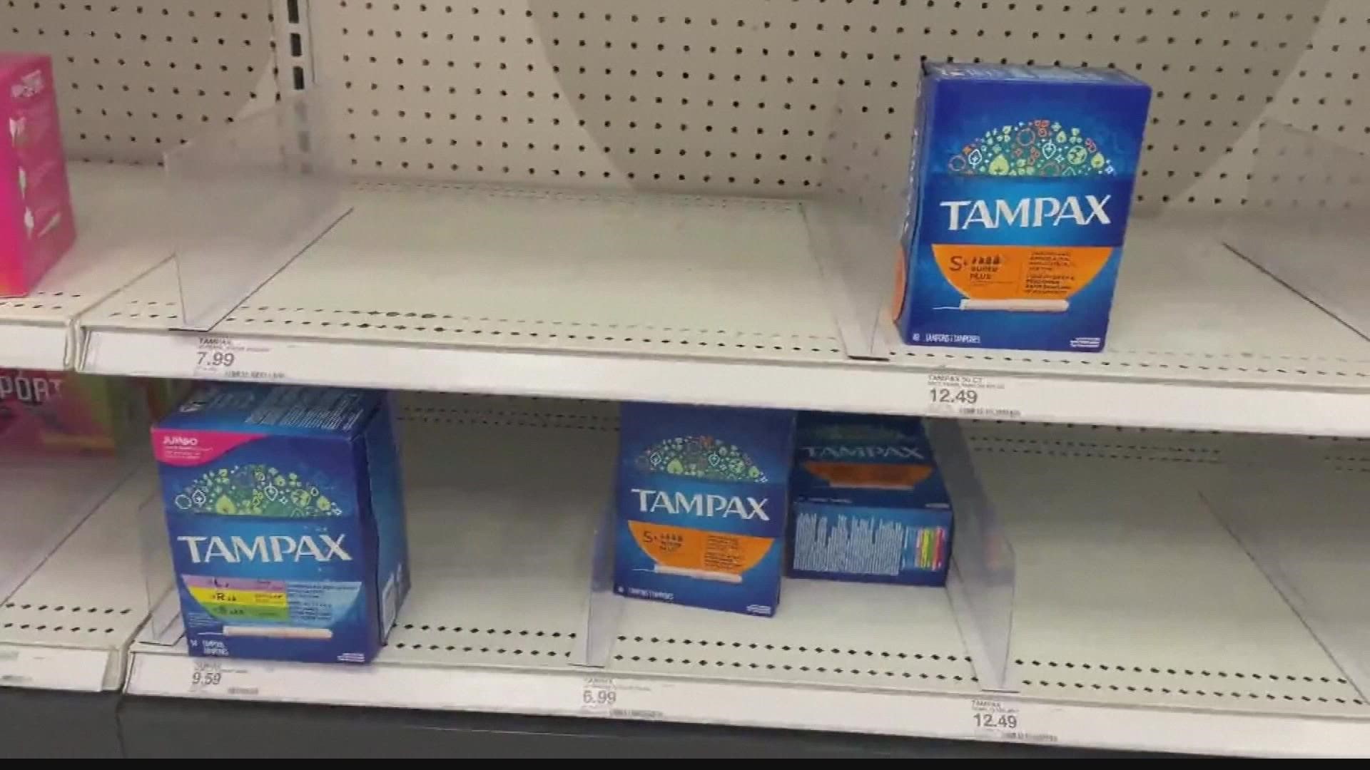 The price of feminine hygiene products is going up, if you're lucky enough to find them. The problem is more than a minor inconvenience, it's also a health concern.
