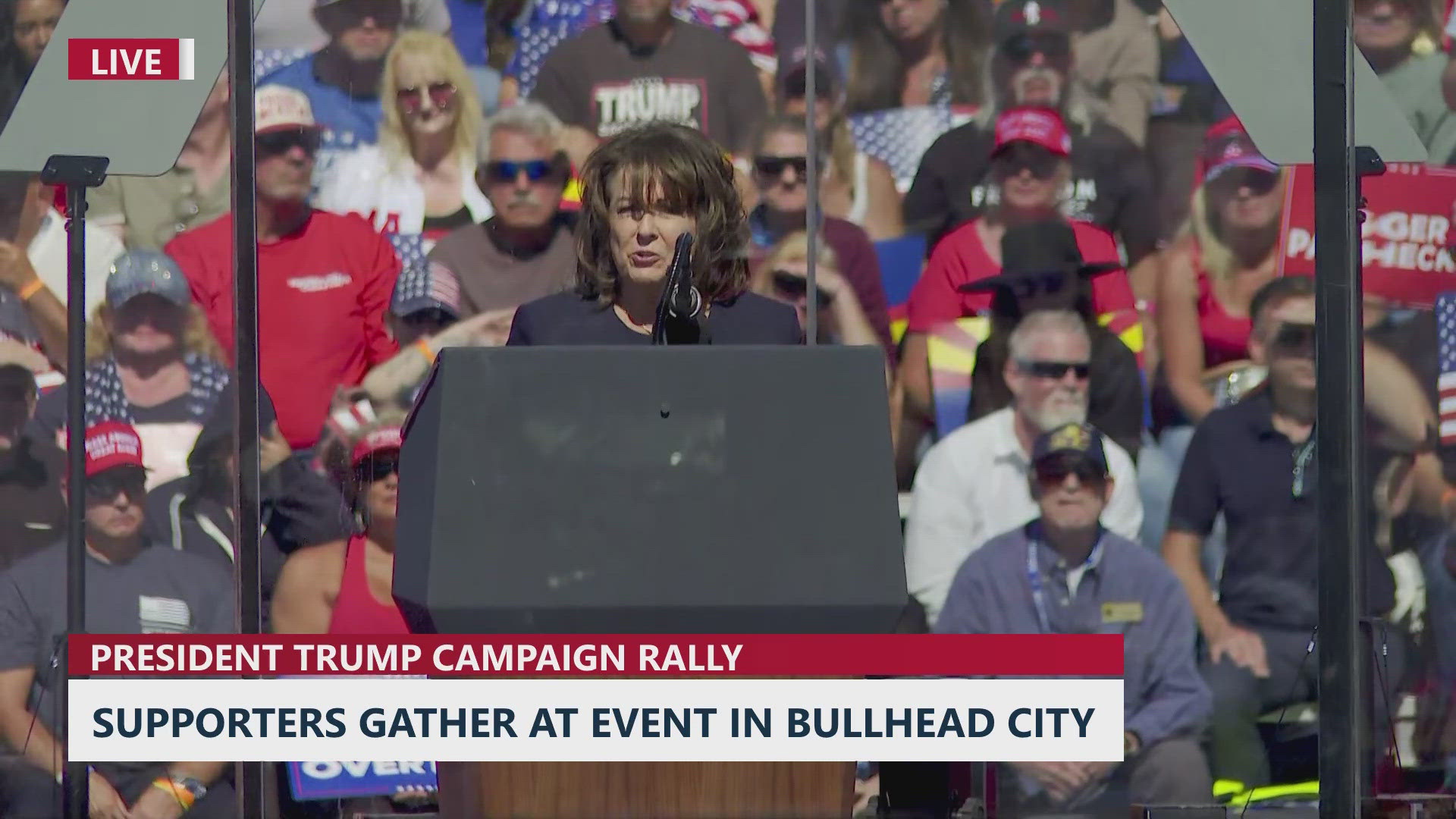 Sine Kerr, Biggs' running mate, speaks at campaign event in Bullhead ...